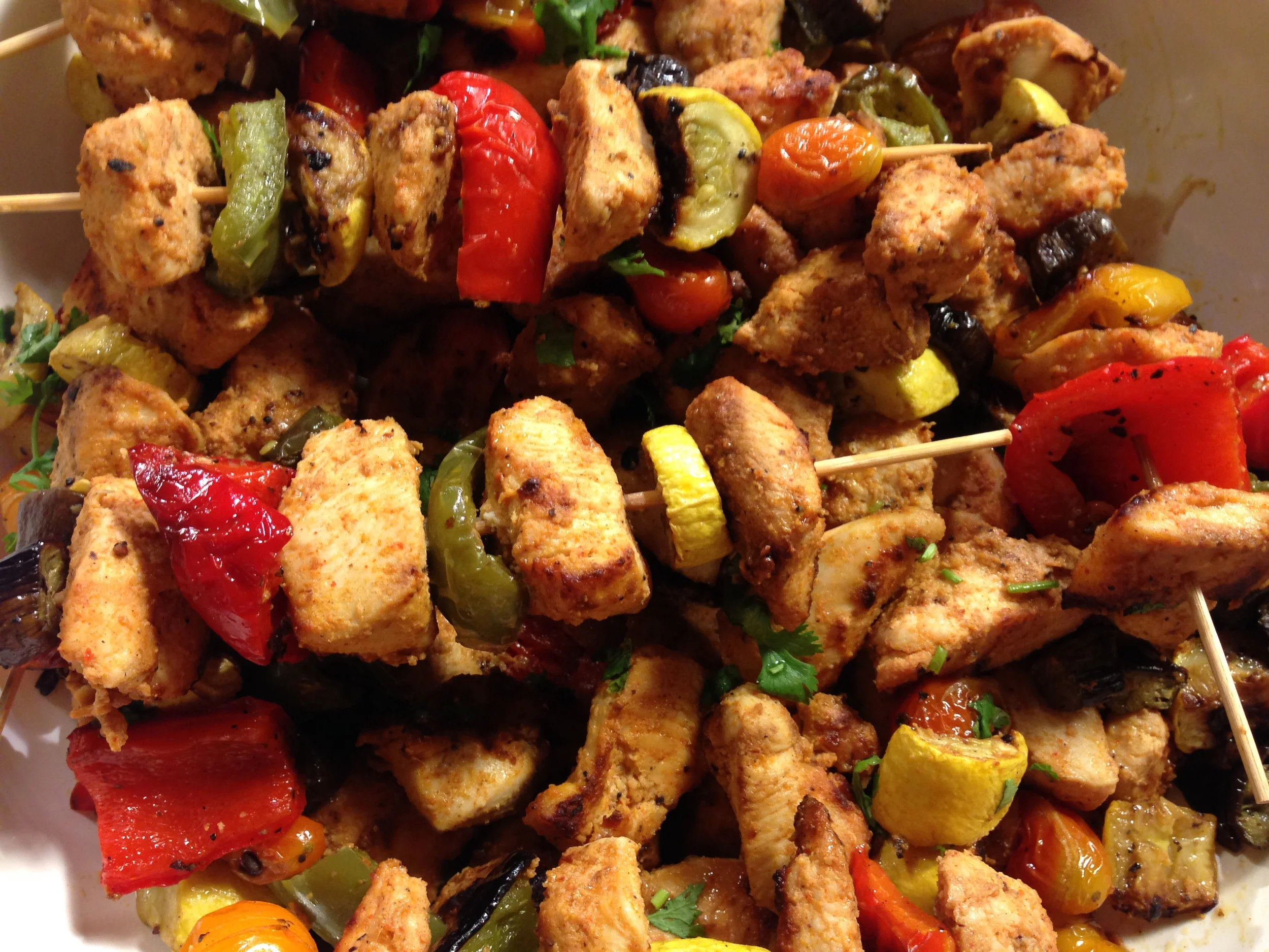  Chicken Skewers with Vegetables 