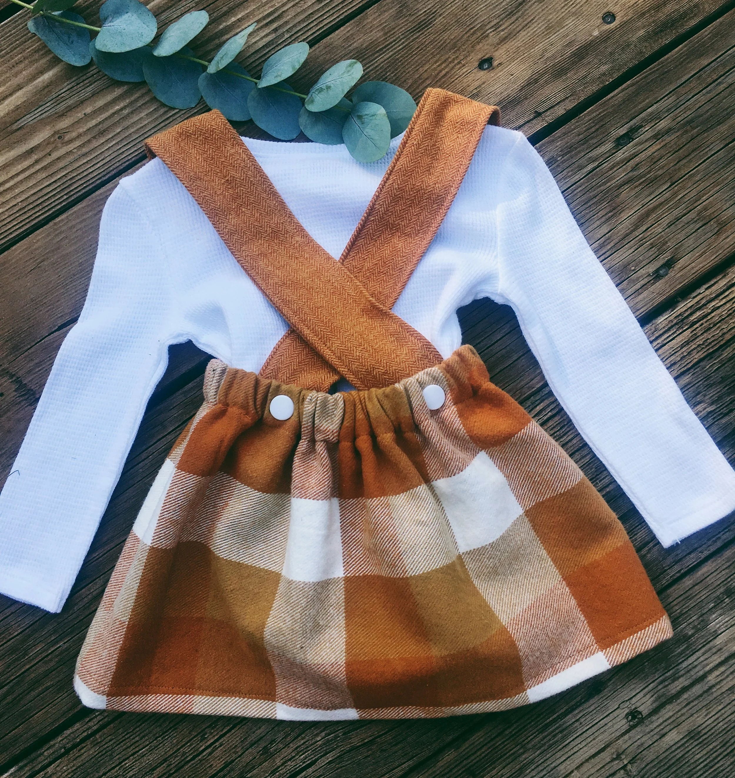 Suspender Skirt_Pumpkin Straps Plaid Skirt_004.JPG