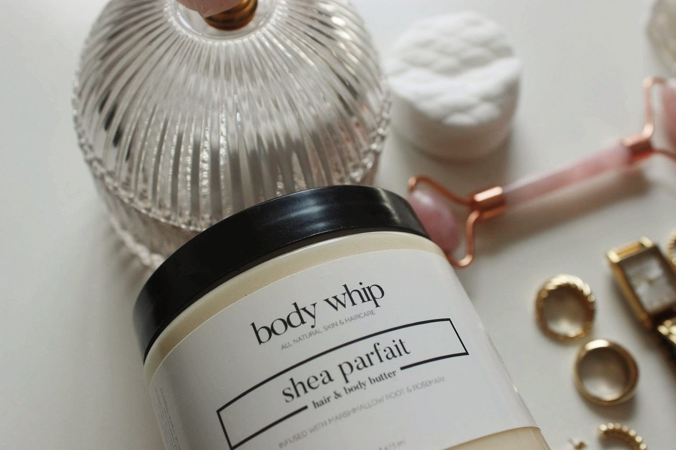 Your skin deserves a little luxury. ✨

Say hello to our Shea Parfait&mdash;the ultimate blend of hydration and elegance. Creamy, lightweight, and packed with skin-loving ingredients, it&rsquo;s self-care in a jar.

Perfect on your vanity, even better