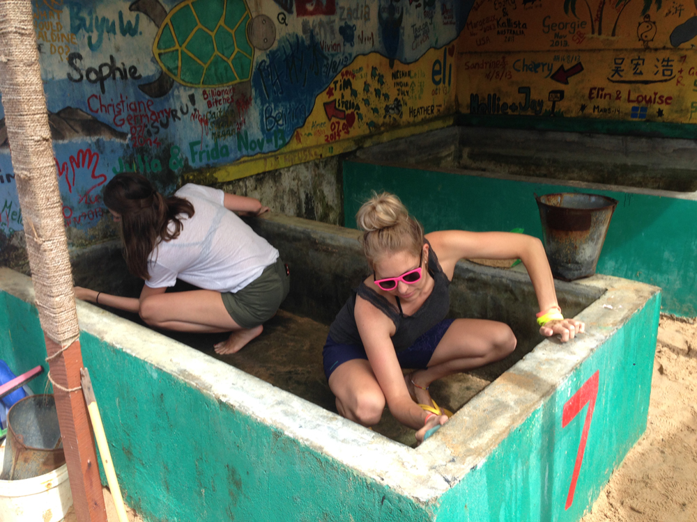 Tank cleaning (breathe through your mouth) 