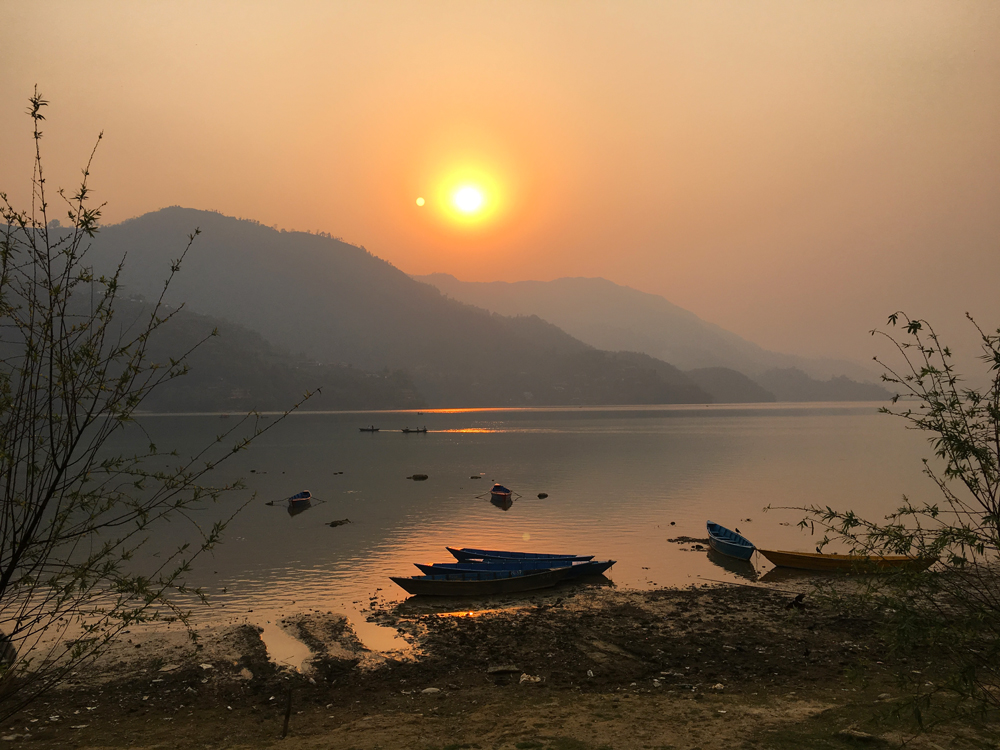 Lakeside Sunset in Pokhara