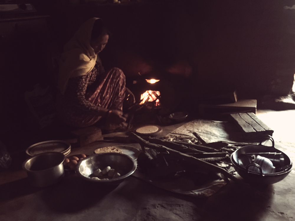 Cooking on the wood stove