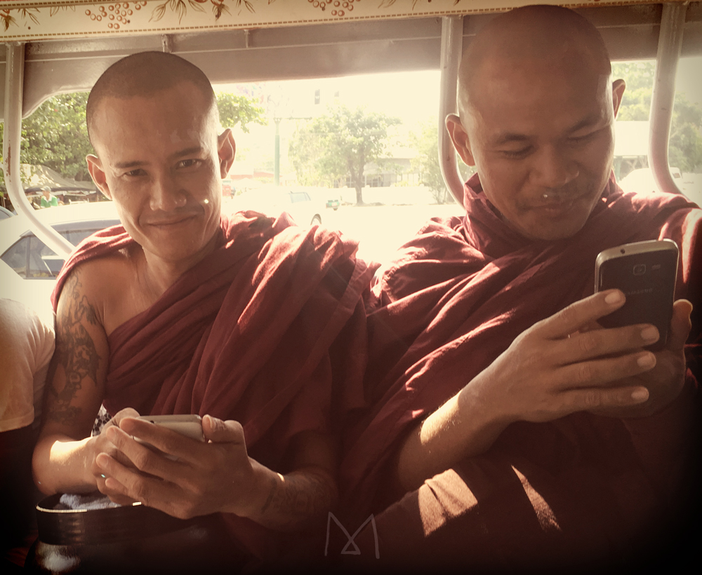 Some monks have smartphones