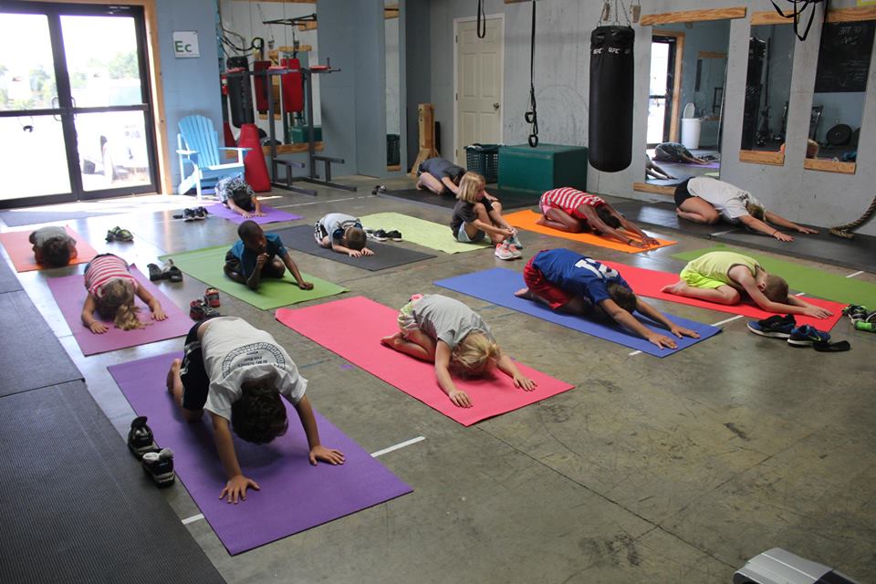 Child's pose; appropriate. ;) Photo credit: Climb Upstate