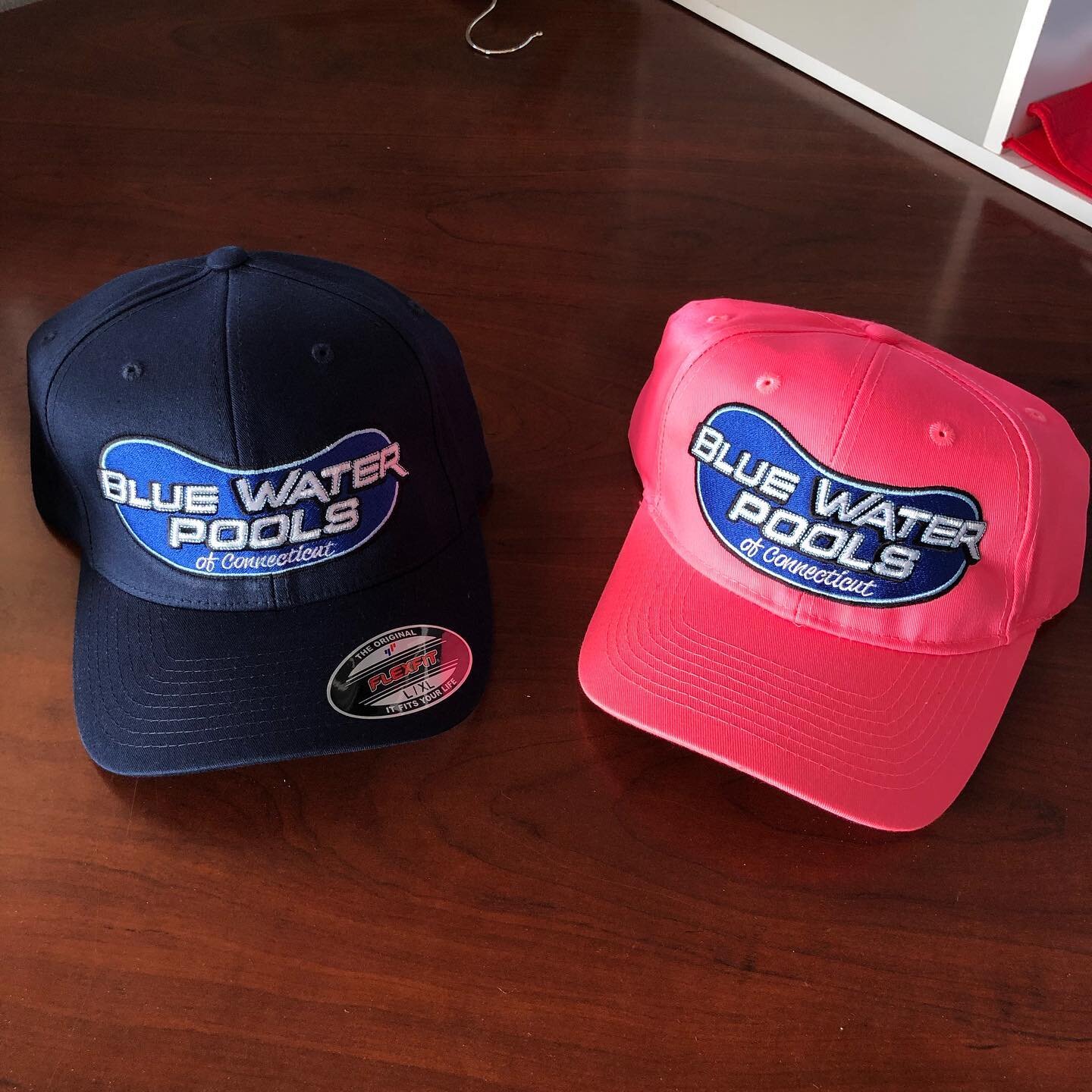 Custom embroidered hats for @bluewaterpoolsct