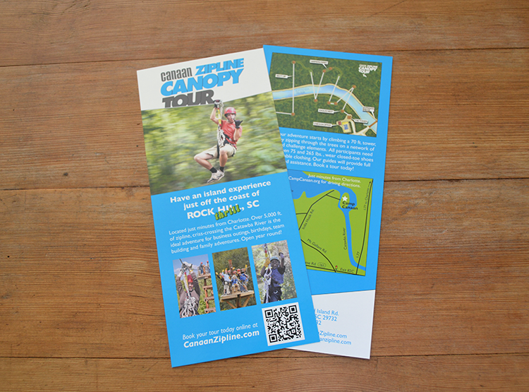  Camp Canaan rack card, placed at SC Welcome Centers. 