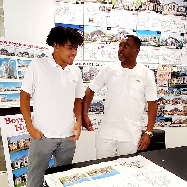 In our design studio office in Buckhead Atlanta excited to continue to  design new home design concepts for our  clients in Atlanta, Houston, Miami, Charlotte, Lagos-Nigeria, Dubai and other cities in US with my new intern architect/developer Boye, J