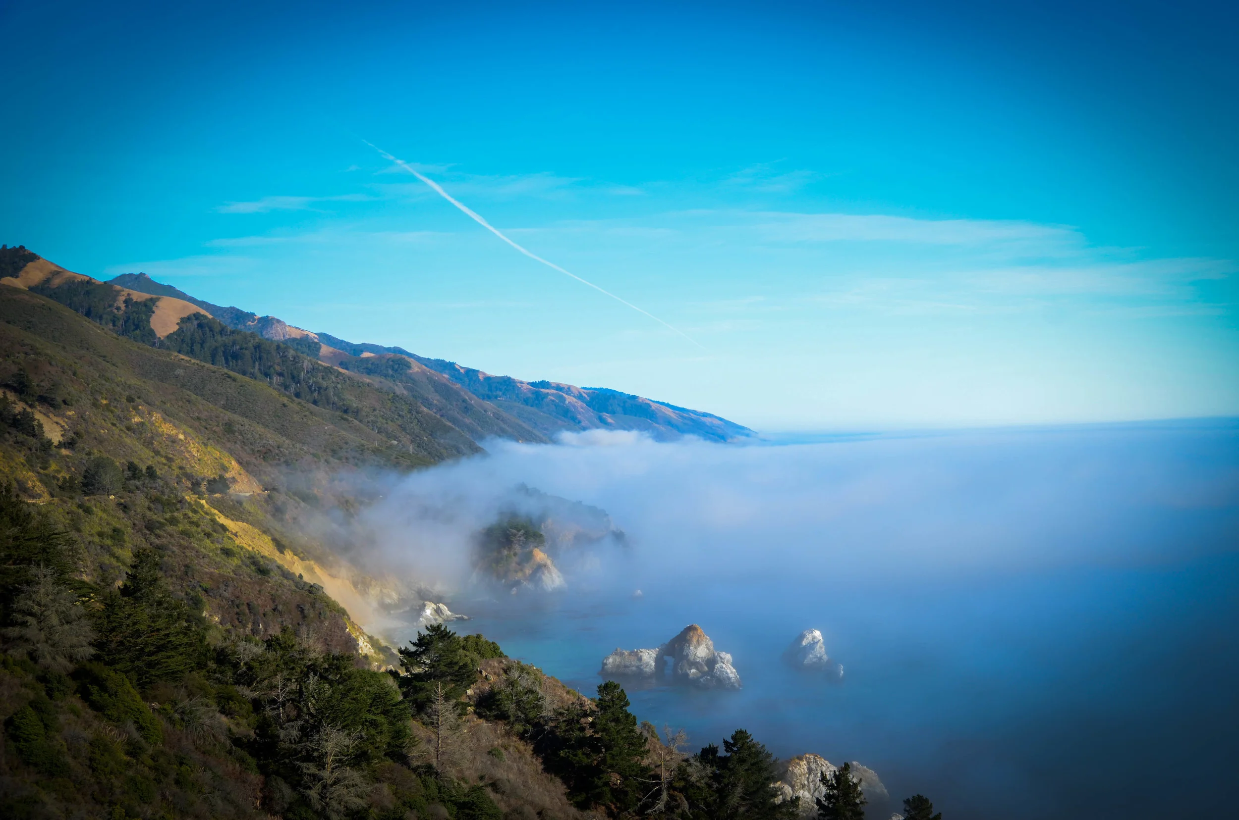 Half an hour after we got to the area, a huge fog rolled in. Timing was everything on this trip. 