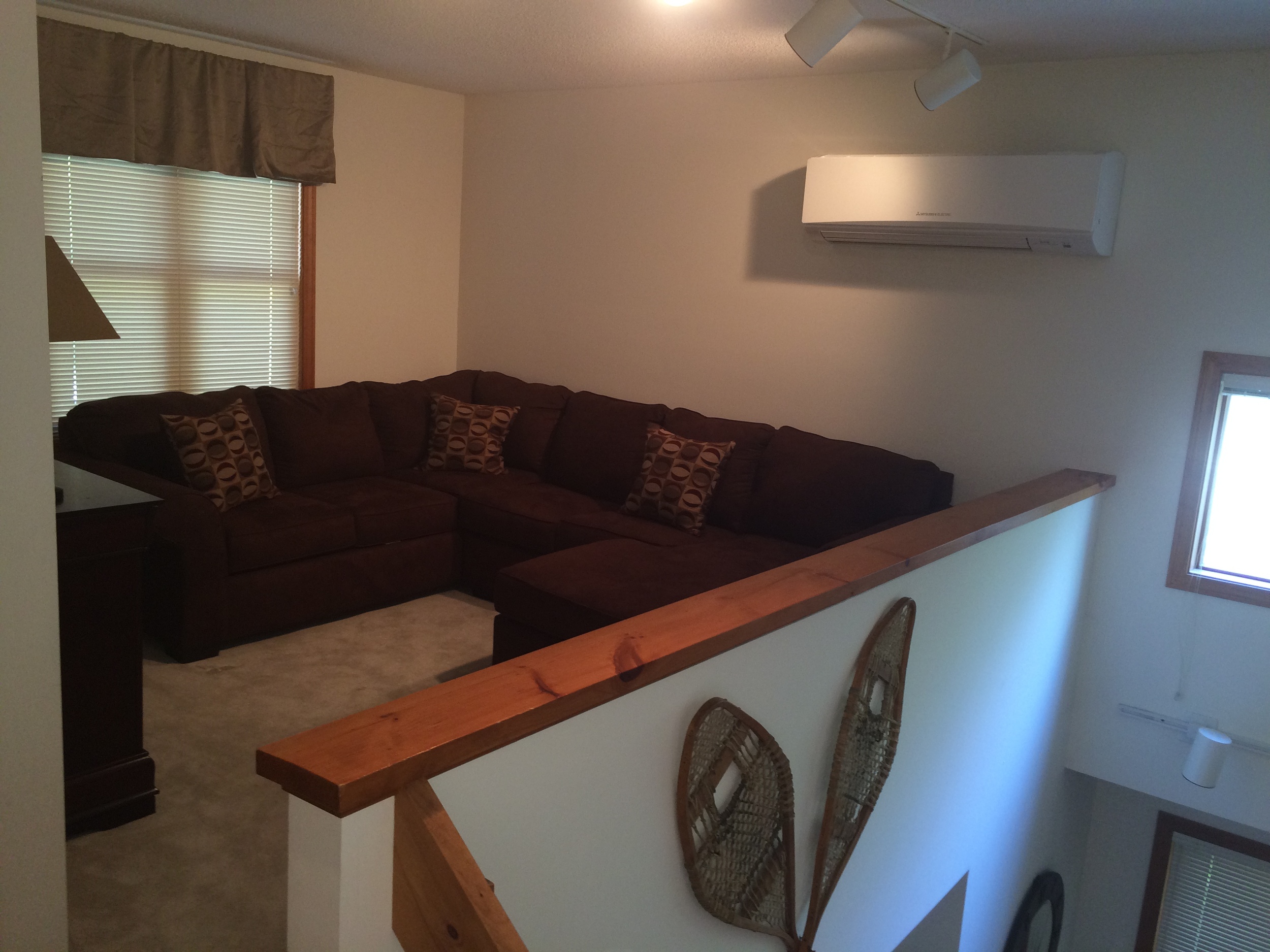 Restful loft area on upper level