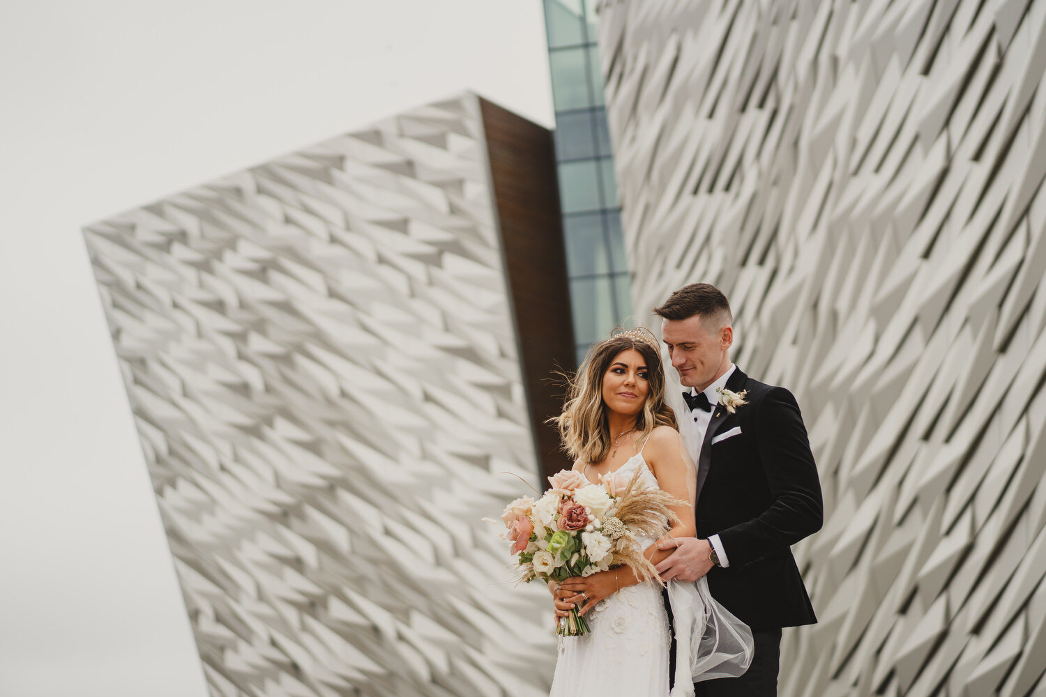  Titanic Hotel Belfast Wedding Photography photos with flowers by Floral Earth, Cakes by French Village and photos by Simple Tapestry. 