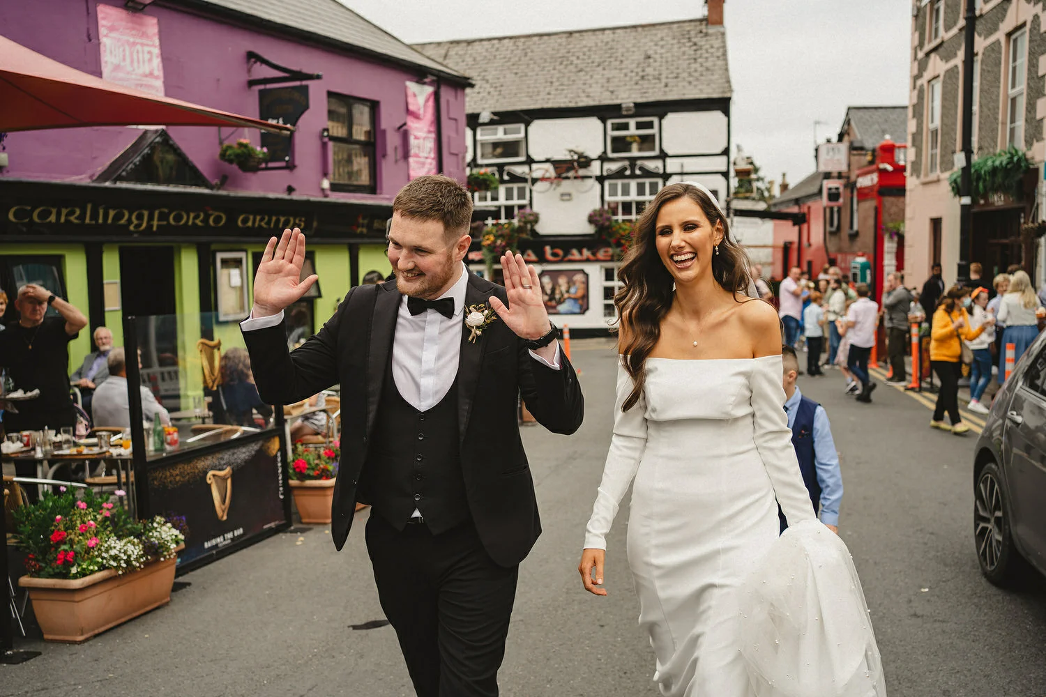  Carlingford Four Seasons Hotel Wedding Prices. Wedding Photos. Wedding Photography. Carlingford Priory. Carlingford colourful buildings.  