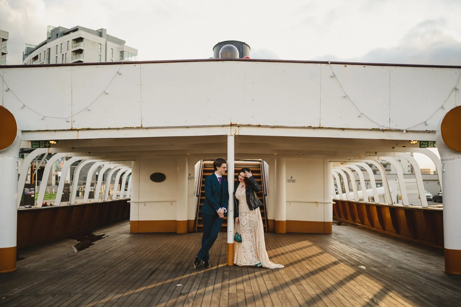  Stephanie and Richard’s wedding in SS Nomadic at Titanic Quarter Belfast wedding photos. 