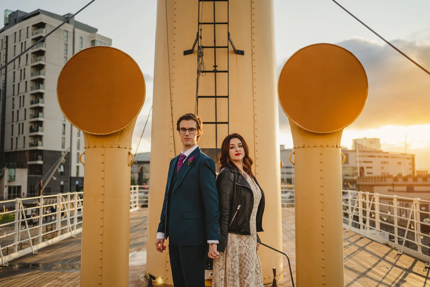  Stephanie and Richard’s wedding in SS Nomadic at Titanic Quarter Belfast wedding photos. 