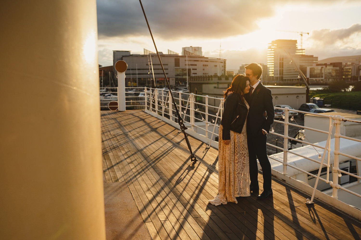  Stephanie and Richard’s wedding in SS Nomadic at Titanic Quarter Belfast wedding photos. 