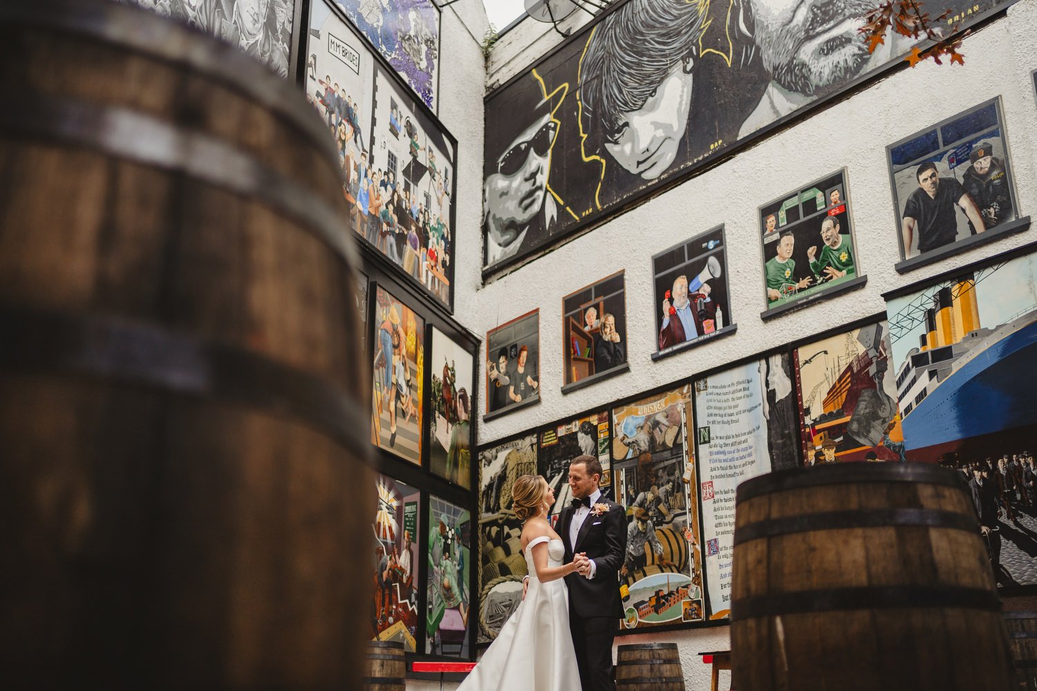  Jack McGarry and Katie Marino’s Wedding in Larchfield, Lisburn with Photographs in Belfast’s Cathedral Quarter, The Duke of York and the Merchant Hotel. Katie wore a gorgeous dress by Karen Willis Holmes, while Jack dressed in a black tie. Flowers w
