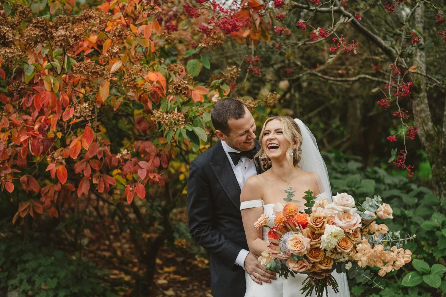  Jack McGarry and Katie Marino’s Wedding in Larchfield, Lisburn with Photographs in Belfast’s Cathedral Quarter, The Duke of York and the Merchant Hotel. Katie wore a gorgeous dress by Karen Willis Holmes, while Jack dressed in a black tie. Flowers w