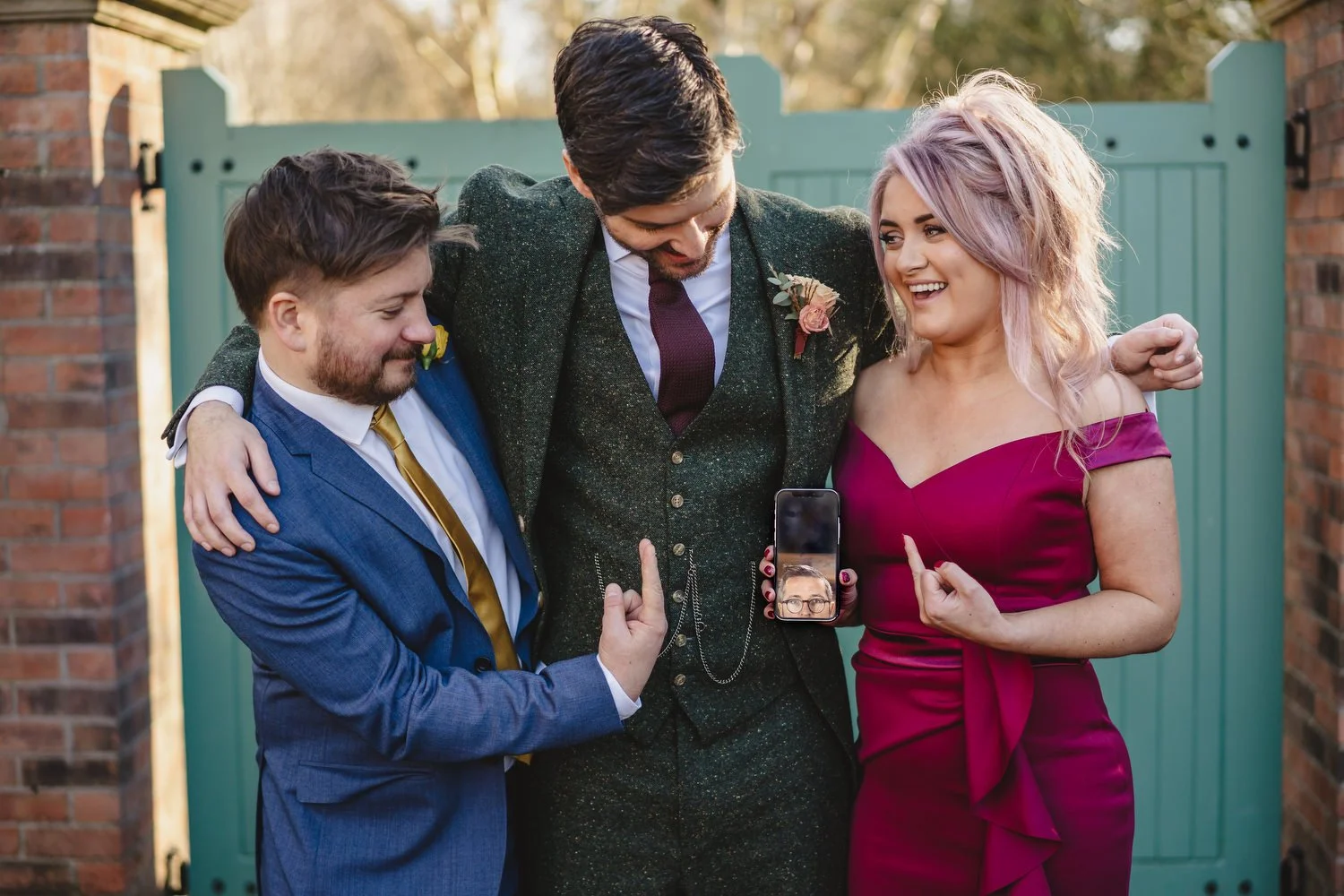  John and Cathy Wedding Photos at Clandeboye Lodge, Cultra with Lightpainting using a pixel stick 