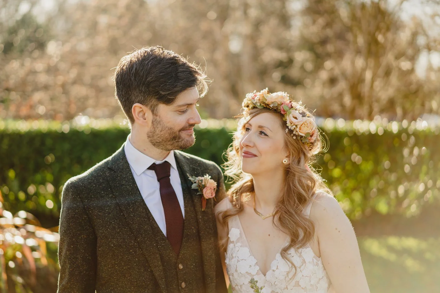  John and Cathy Wedding Photos at Clandeboye Lodge, Cultra with Lightpainting using a pixel stick 
