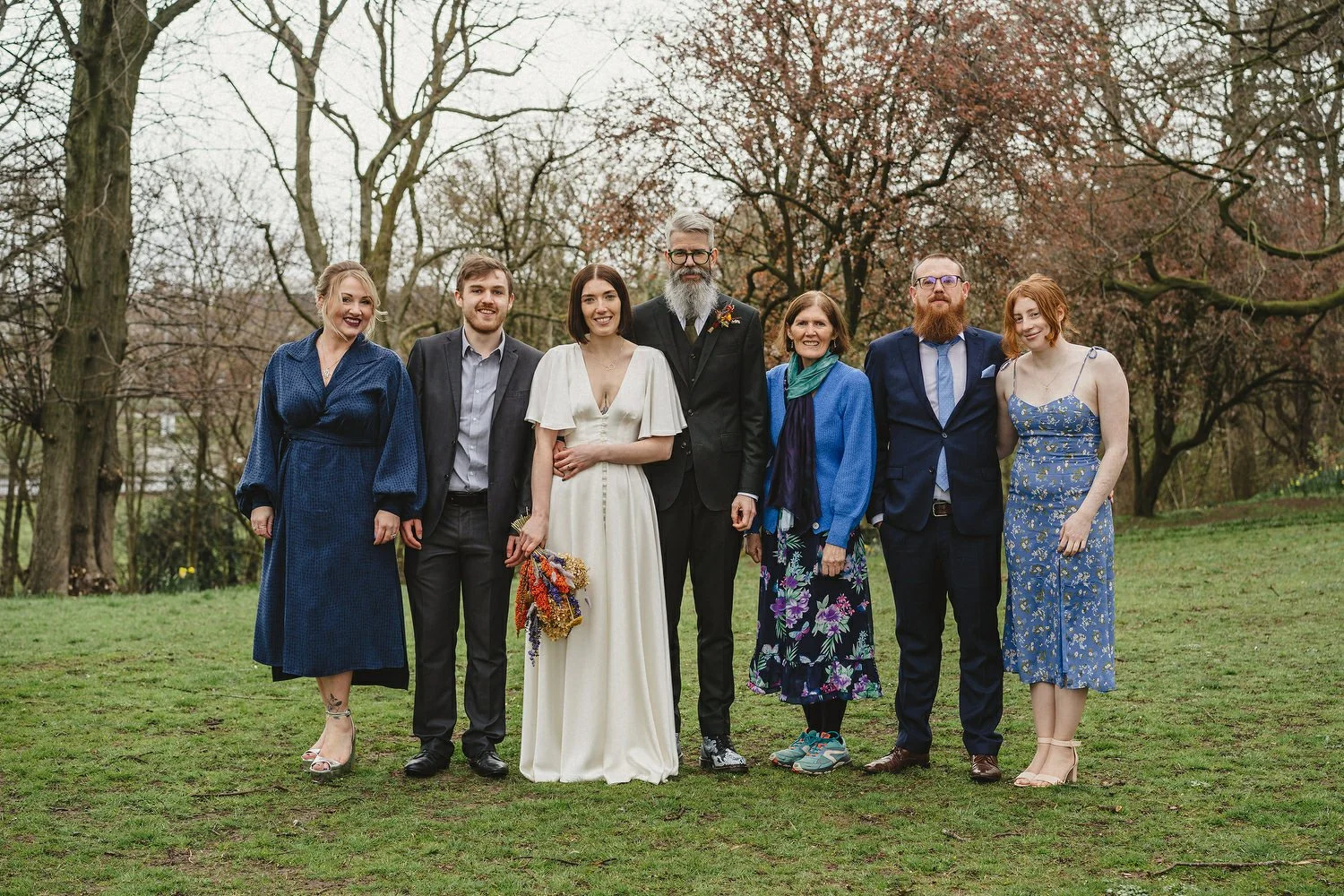  Kathryn and ChrisÕs wedding was supposed to be in Babel rooftop but it burned down 4 days before they were due to get married.  Instead they had their humanist wedding in their own house followed by photos in nearby Ormeau Park and Belfast Cathedral