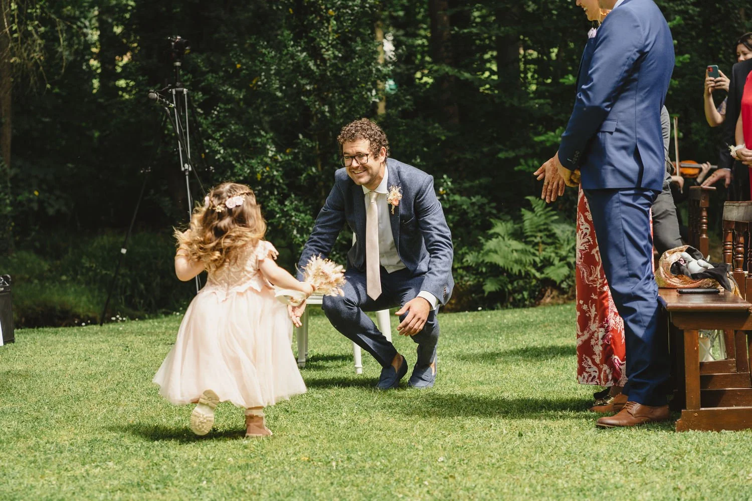  Edel and HughÕs intimate family wedding in Brooklodge at Macreddin Village in County Wicklow.  