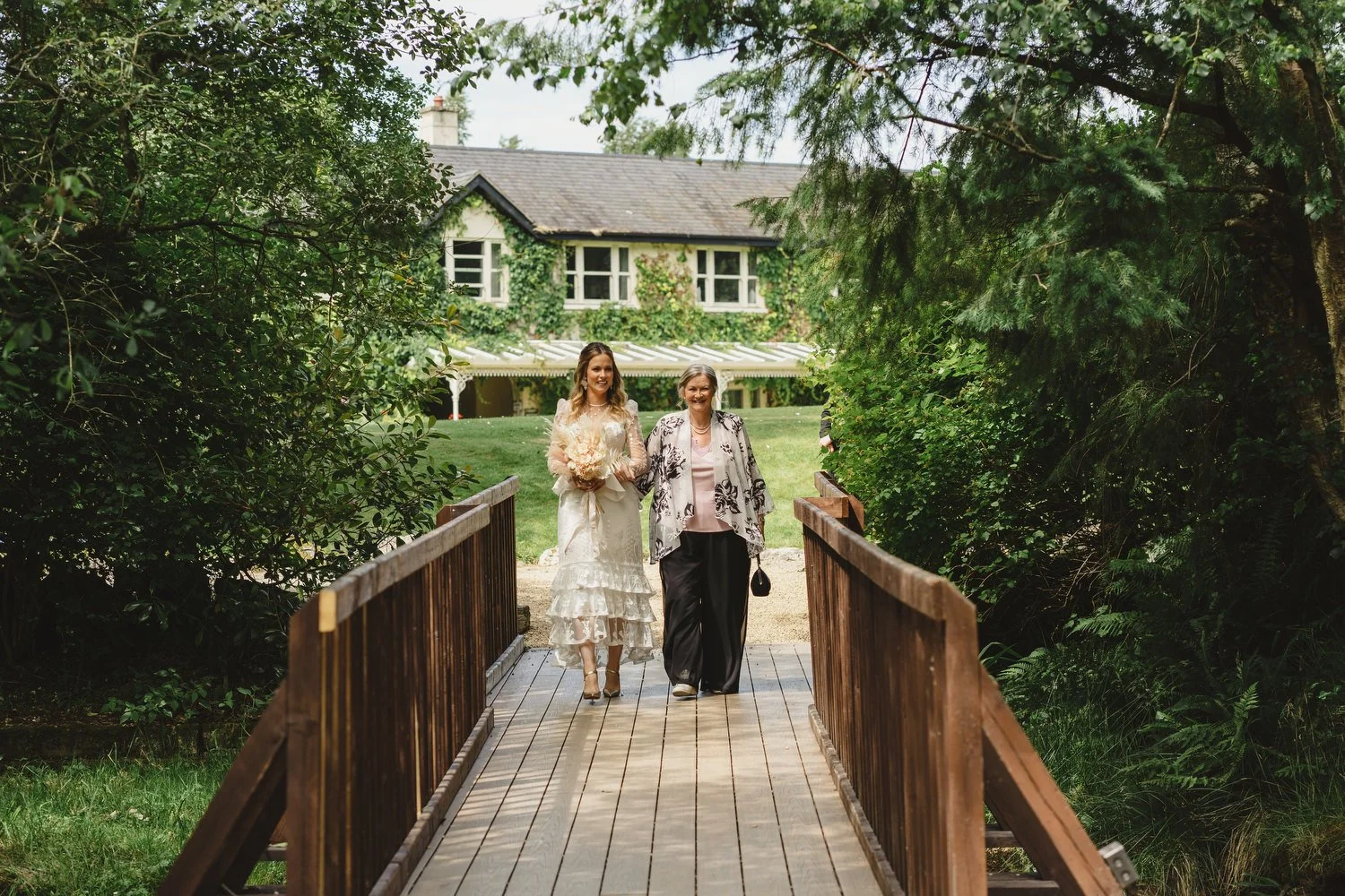  Edel and HughÕs intimate family wedding in Brooklodge at Macreddin Village in County Wicklow.  
