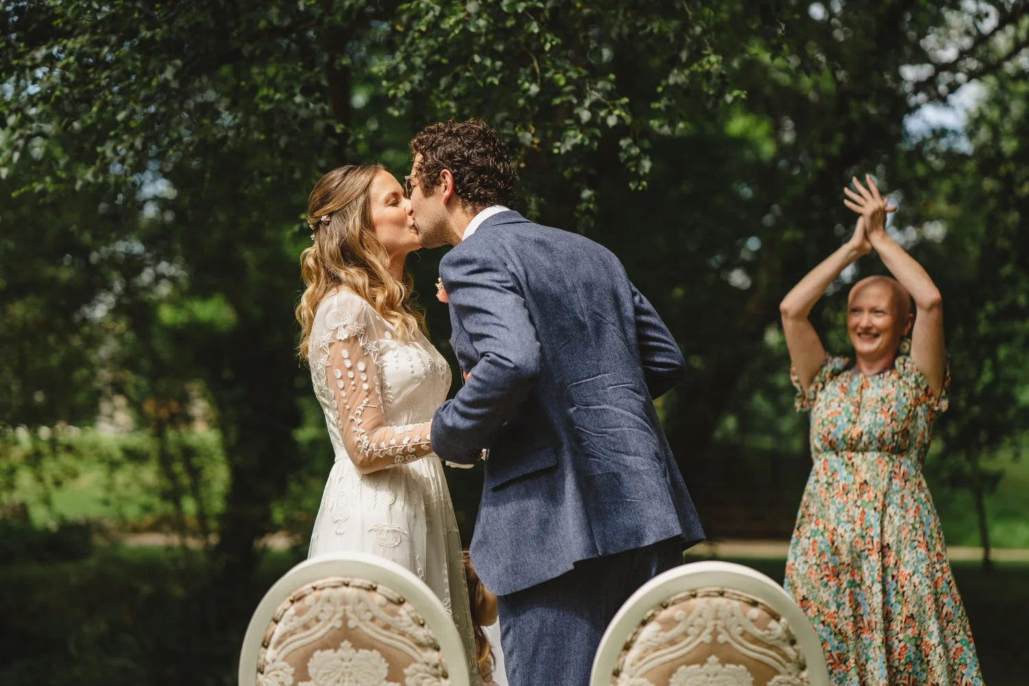  Edel and HughÕs intimate family wedding in Brooklodge at Macreddin Village in County Wicklow.  