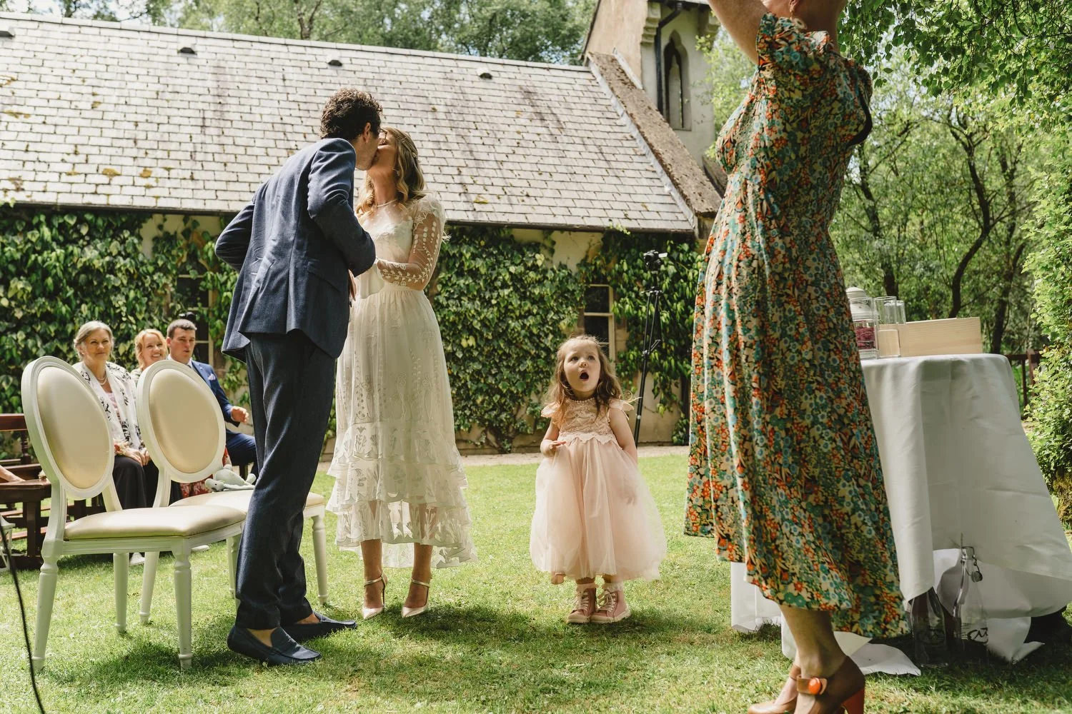  Edel and HughÕs intimate family wedding in Brooklodge at Macreddin Village in County Wicklow.  