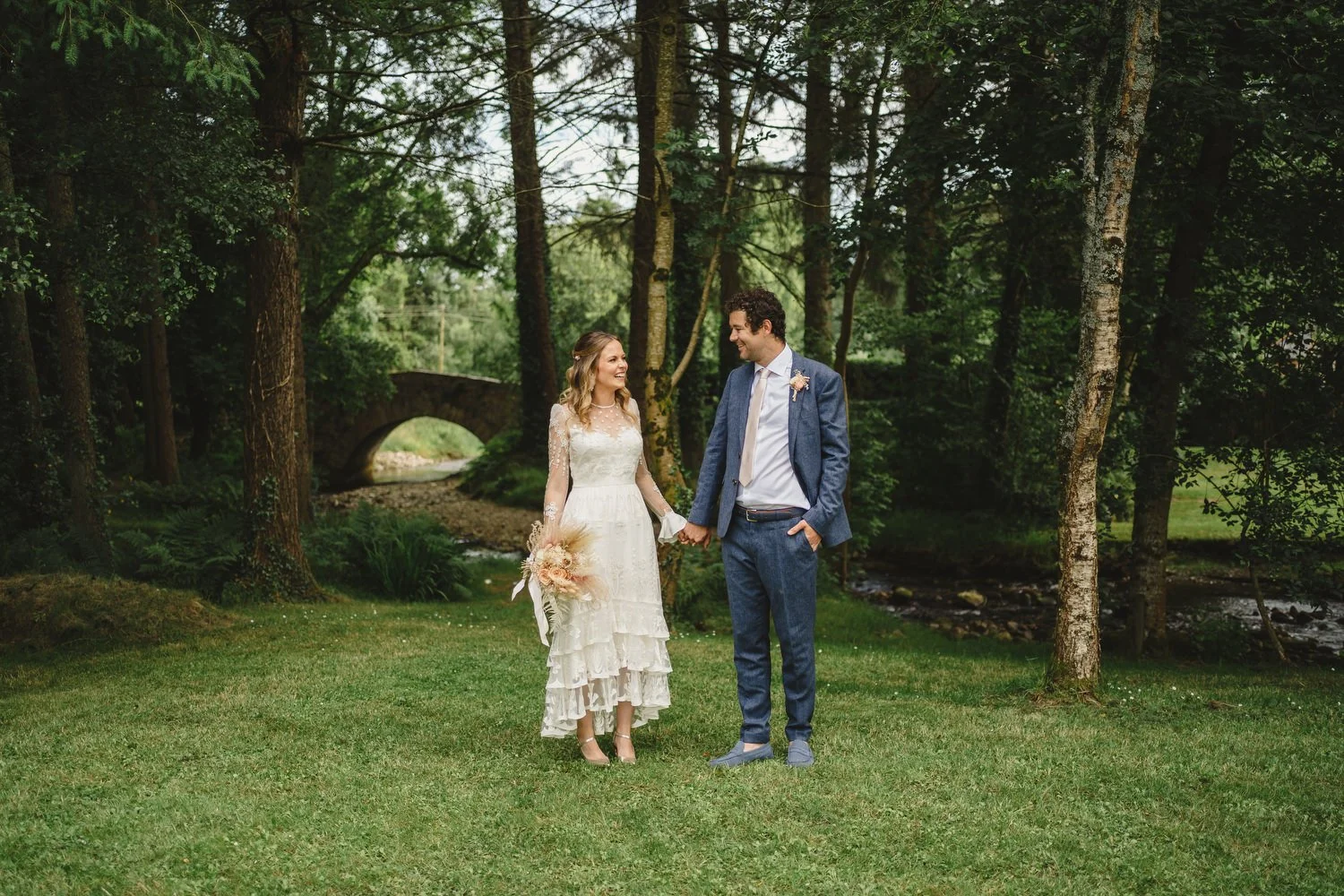  Edel and HughÕs intimate family wedding in Brooklodge at Macreddin Village in County Wicklow.  