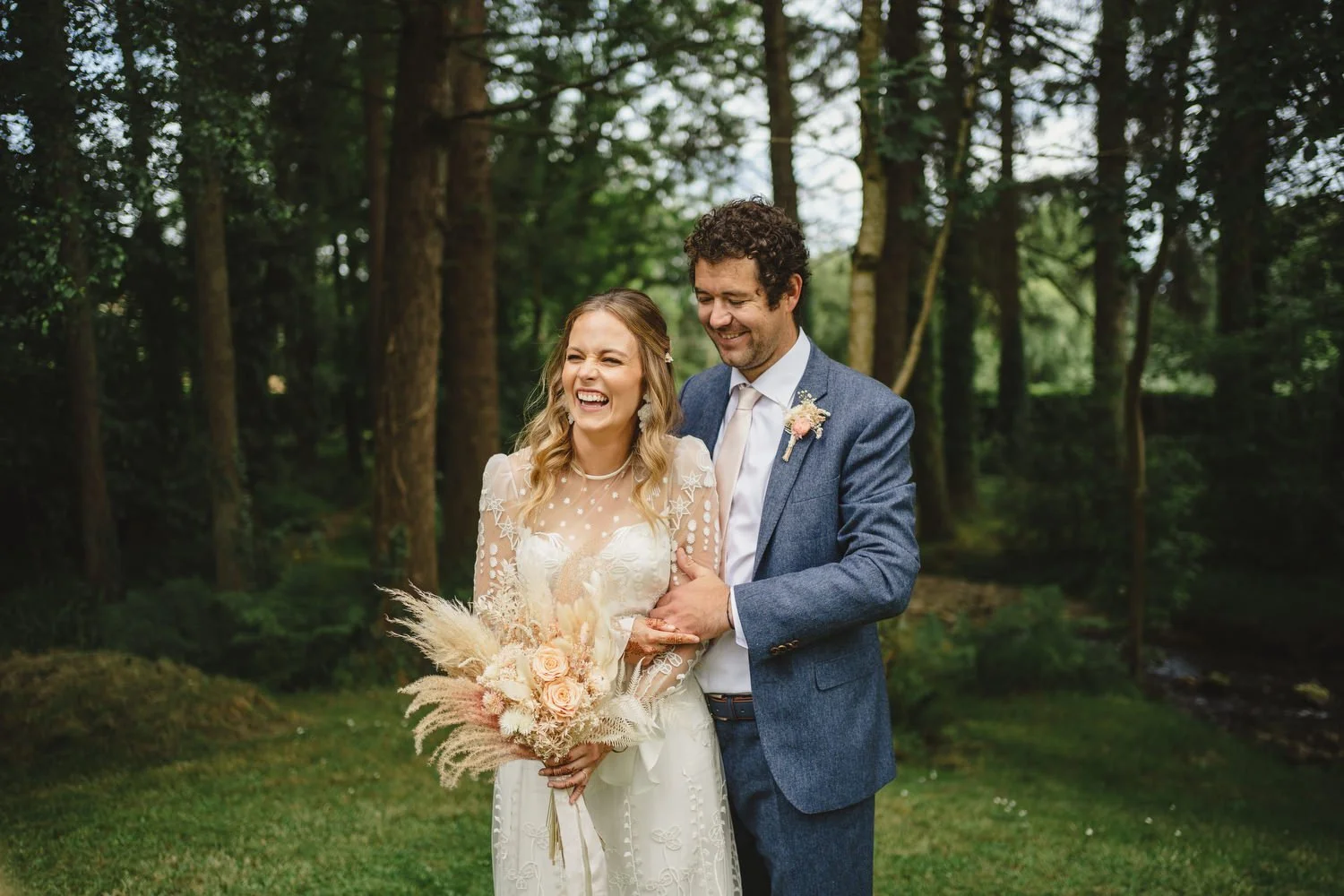  Edel and HughÕs intimate family wedding in Brooklodge at Macreddin Village in County Wicklow.  