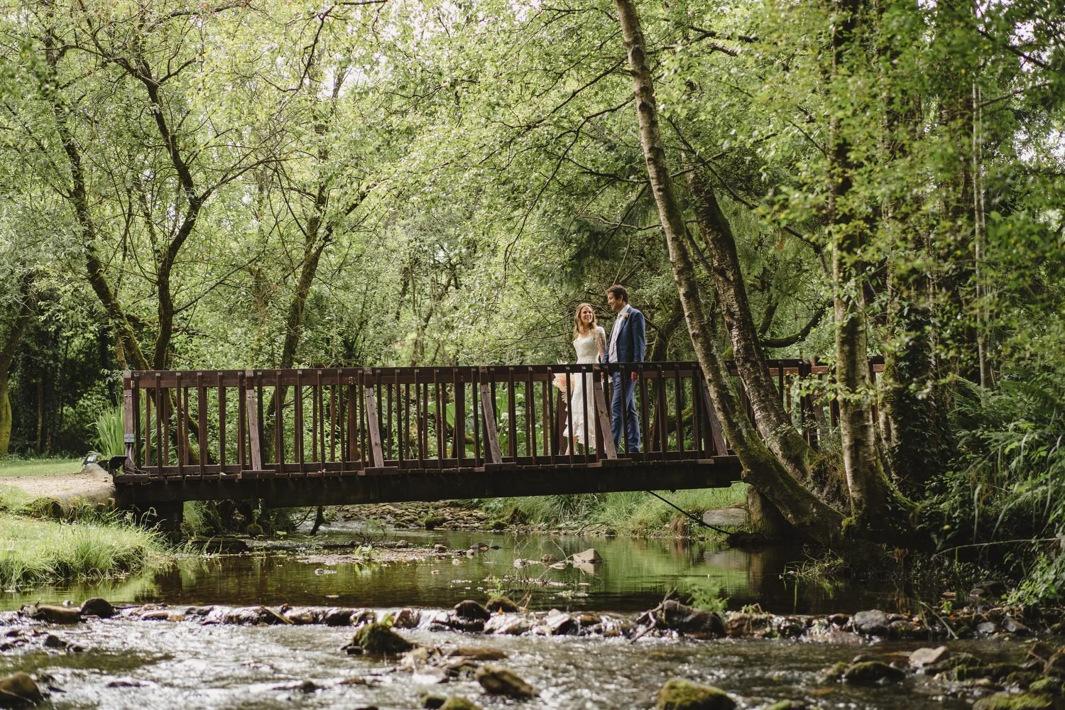  Edel and HughÕs intimate family wedding in Brooklodge at Macreddin Village in County Wicklow.  