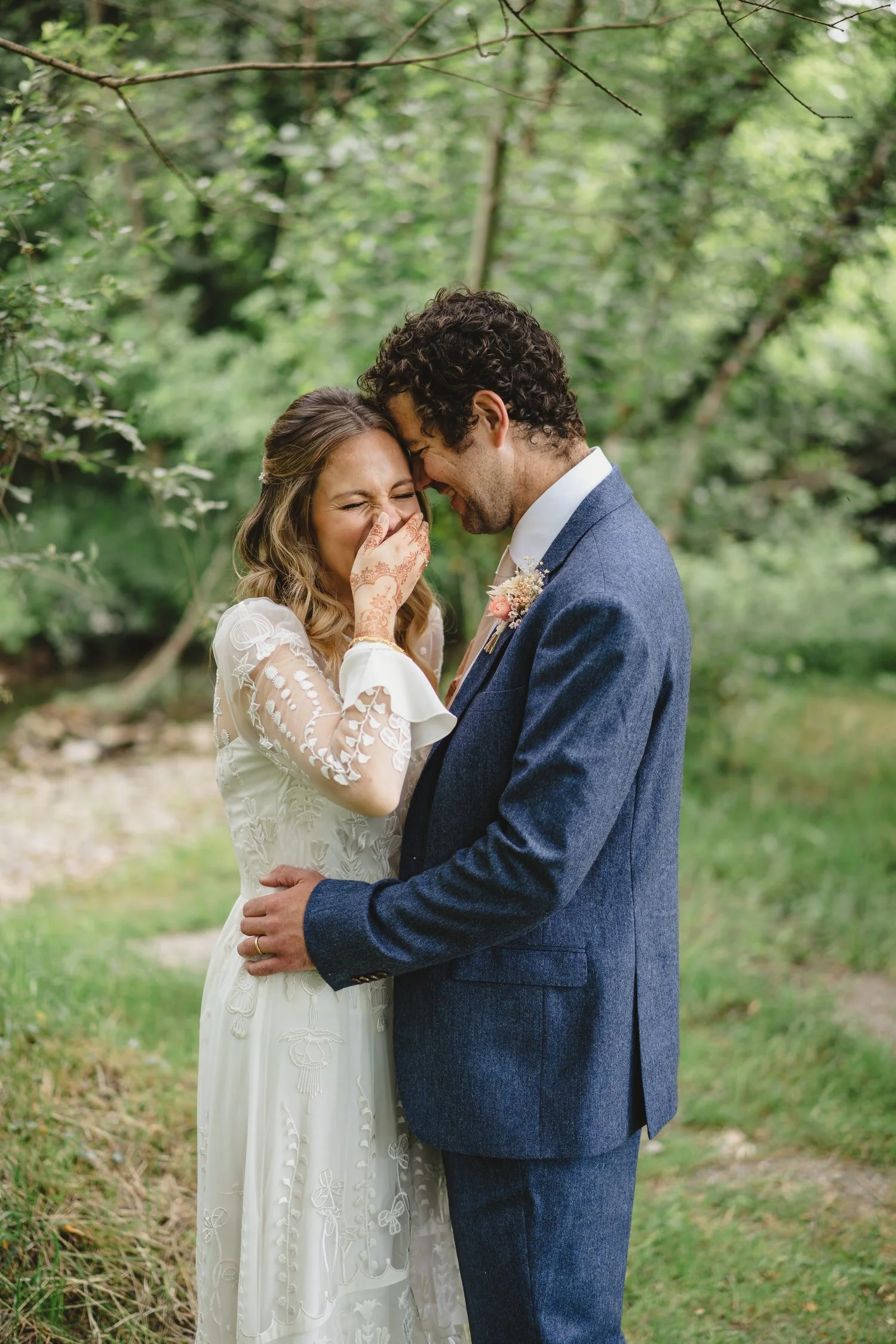  Edel and HughÕs intimate family wedding in Brooklodge at Macreddin Village in County Wicklow.  