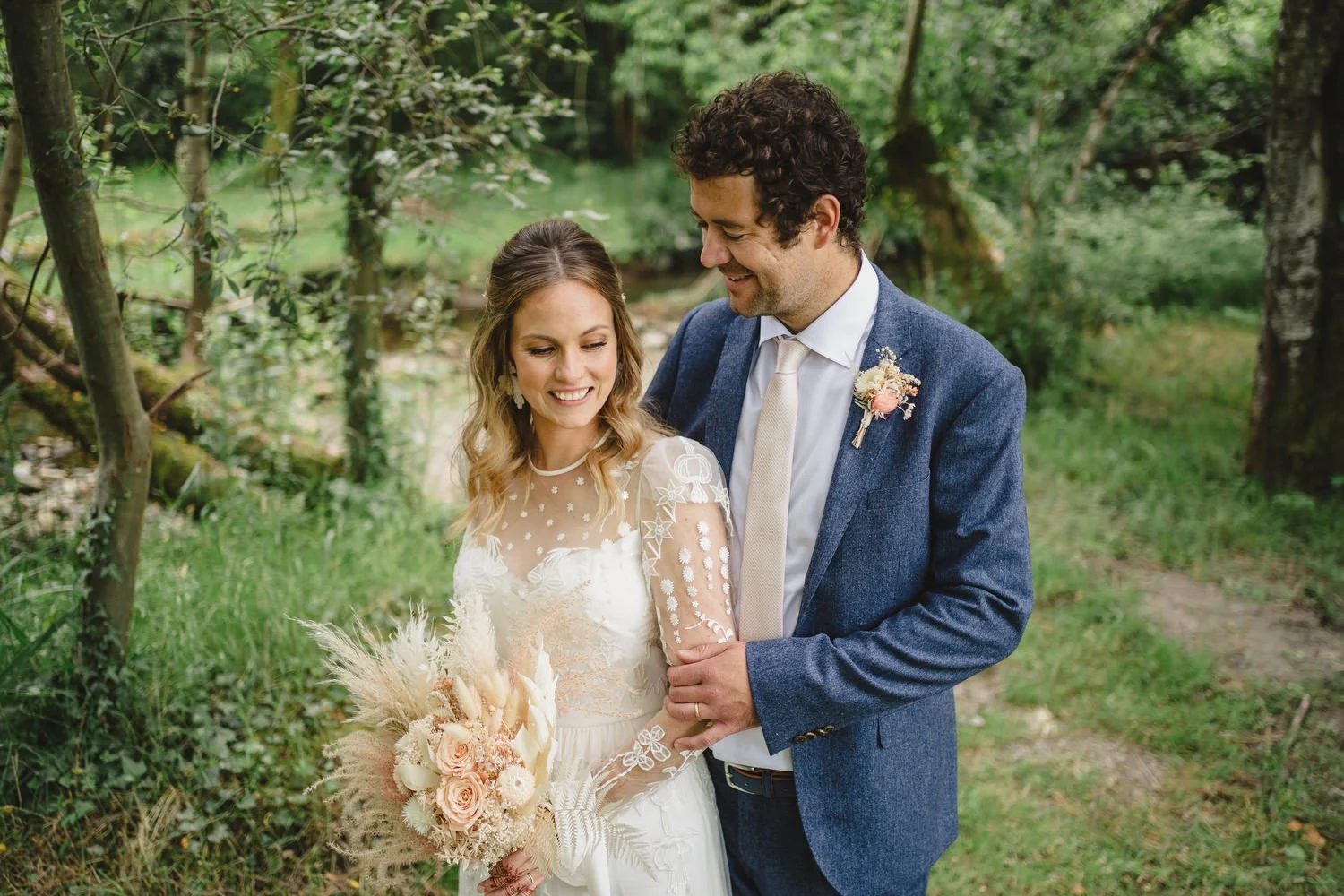 Edel and HughÕs intimate family wedding in Brooklodge at Macreddin Village in County Wicklow.  