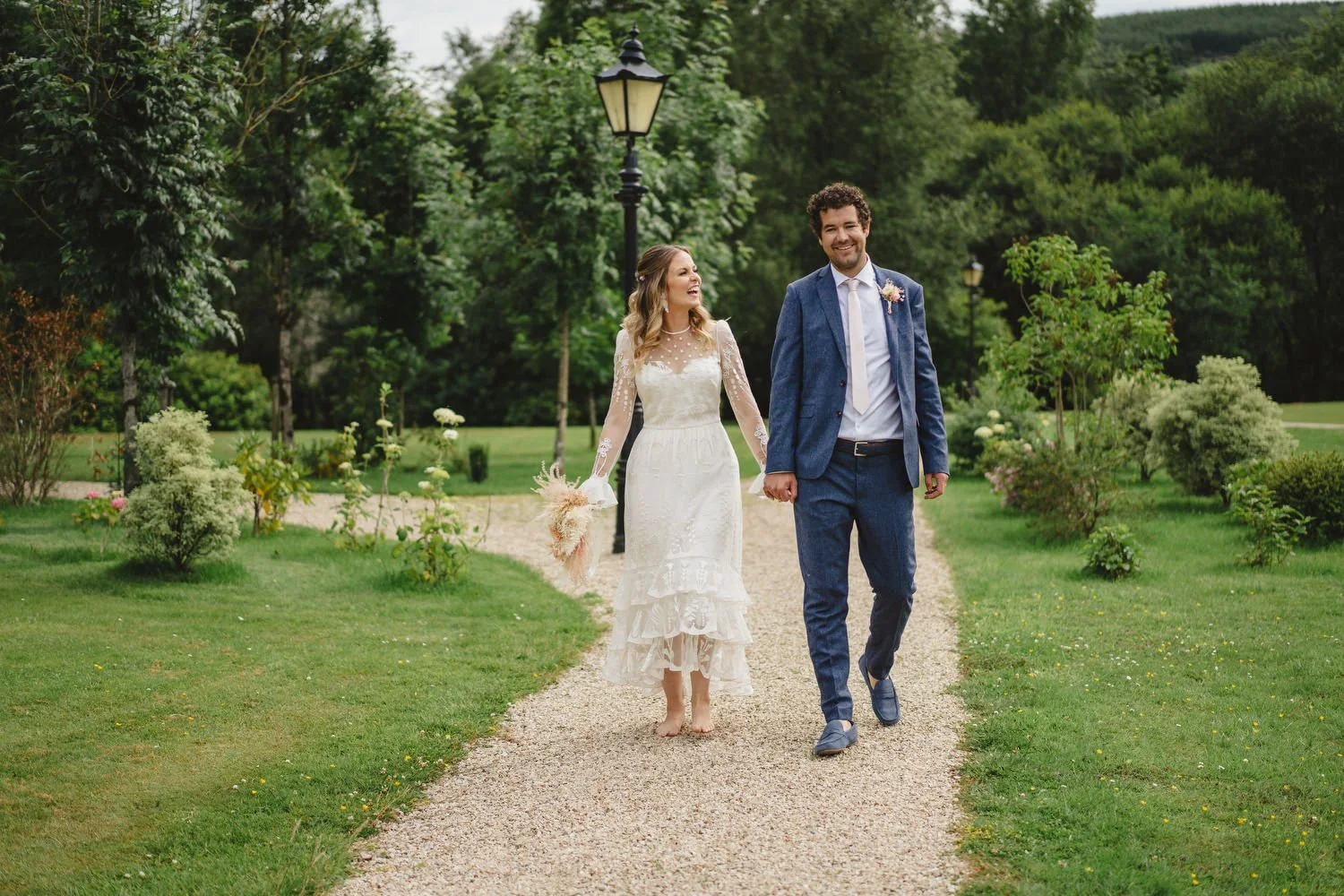  Edel and HughÕs intimate family wedding in Brooklodge at Macreddin Village in County Wicklow.  
