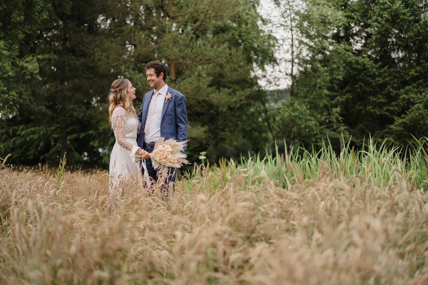  Edel and HughÕs intimate family wedding in Brooklodge at Macreddin Village in County Wicklow.  