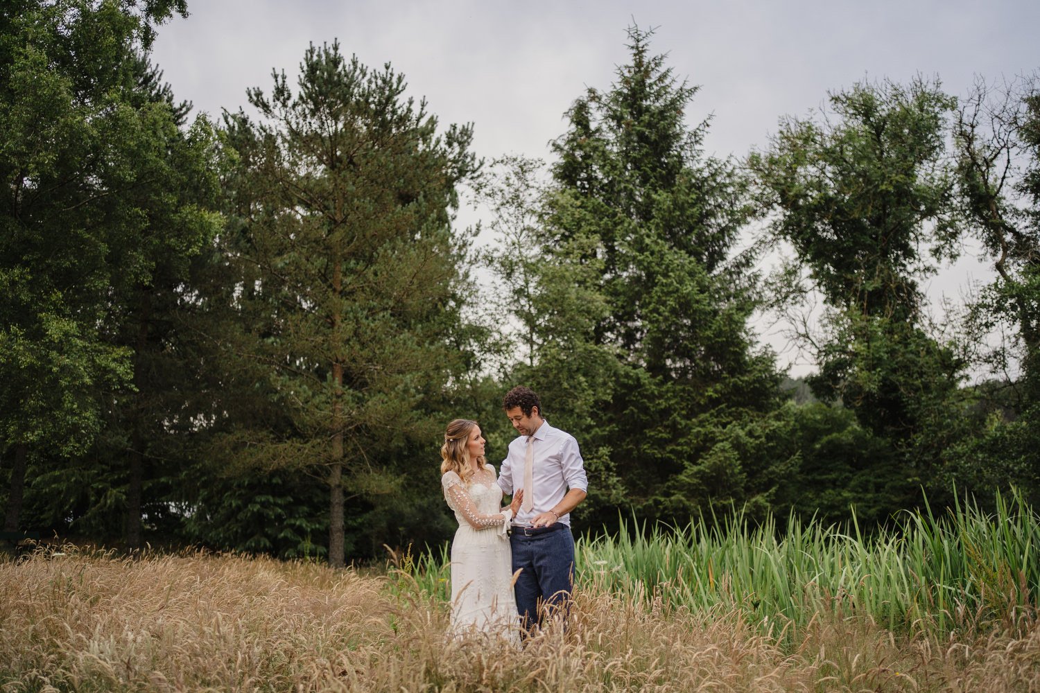  Edel and HughÕs intimate family wedding in Brooklodge at Macreddin Village in County Wicklow.  