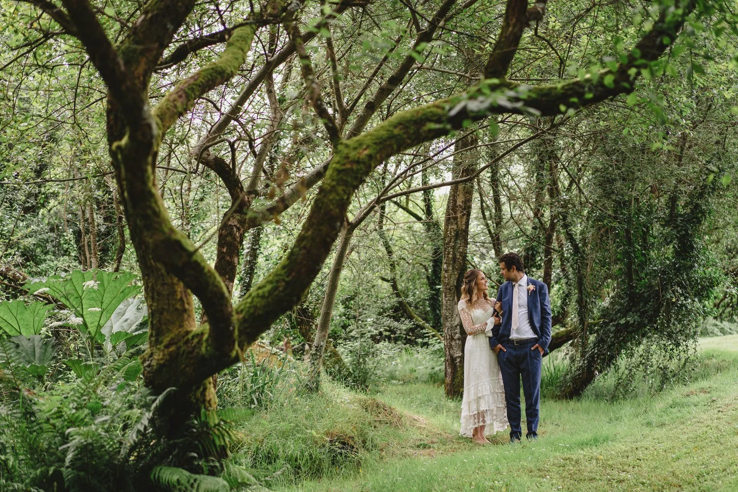 Edel and HughÕs intimate family wedding in Brooklodge at Macreddin Village in County Wicklow.  