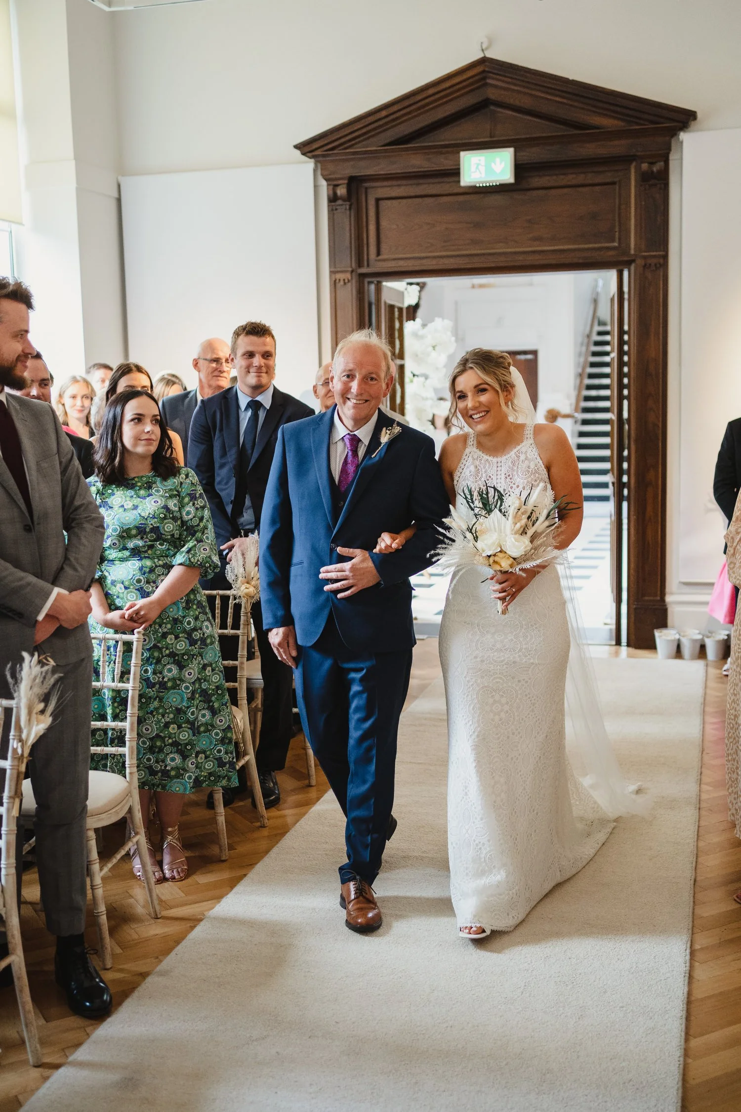  Sarah and Andrew’s awesome summer wedding in Belfast.  Their humanist ceremony was conducted by Fleur Mellor at the Ulster Museum.  Then we grabbed some photos in the Botanic Gardens, before going over to their wedding reception in the amazing Deane