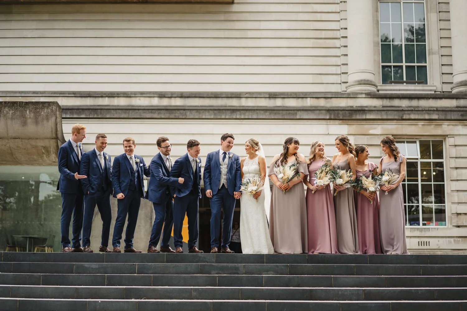  Sarah and Andrew’s awesome summer wedding in Belfast.  Their humanist ceremony was conducted by Fleur Mellor at the Ulster Museum.  Then we grabbed some photos in the Botanic Gardens, before going over to their wedding reception in the amazing Deane