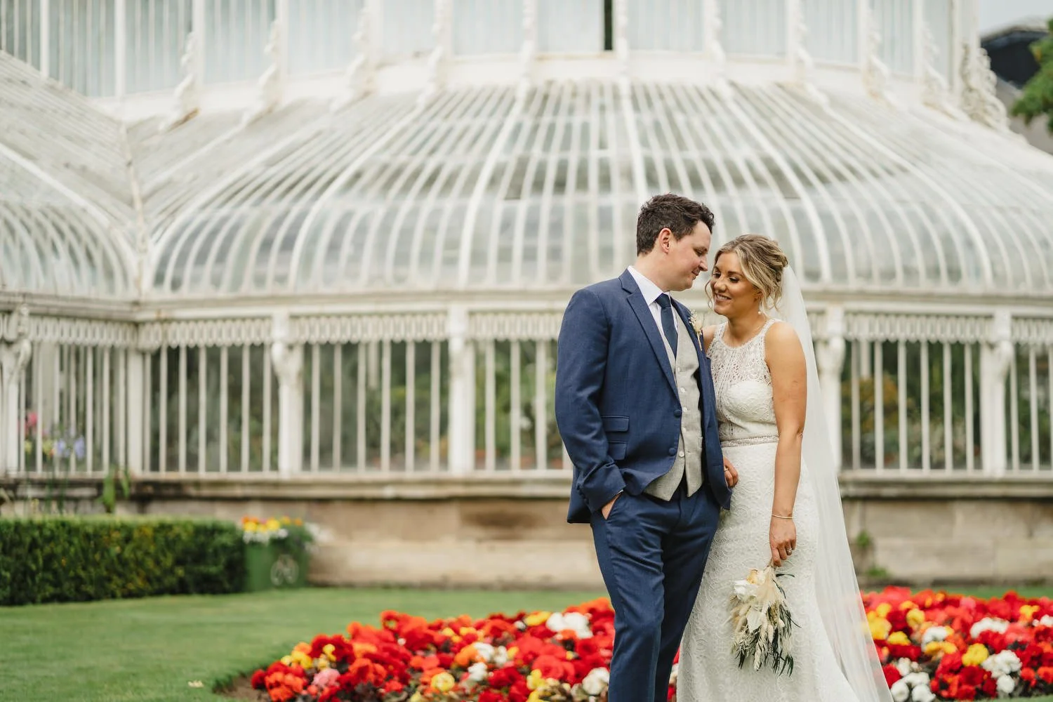  Sarah and Andrew’s awesome summer wedding in Belfast.  Their humanist ceremony was conducted by Fleur Mellor at the Ulster Museum.  Then we grabbed some photos in the Botanic Gardens, before going over to their wedding reception in the amazing Deane