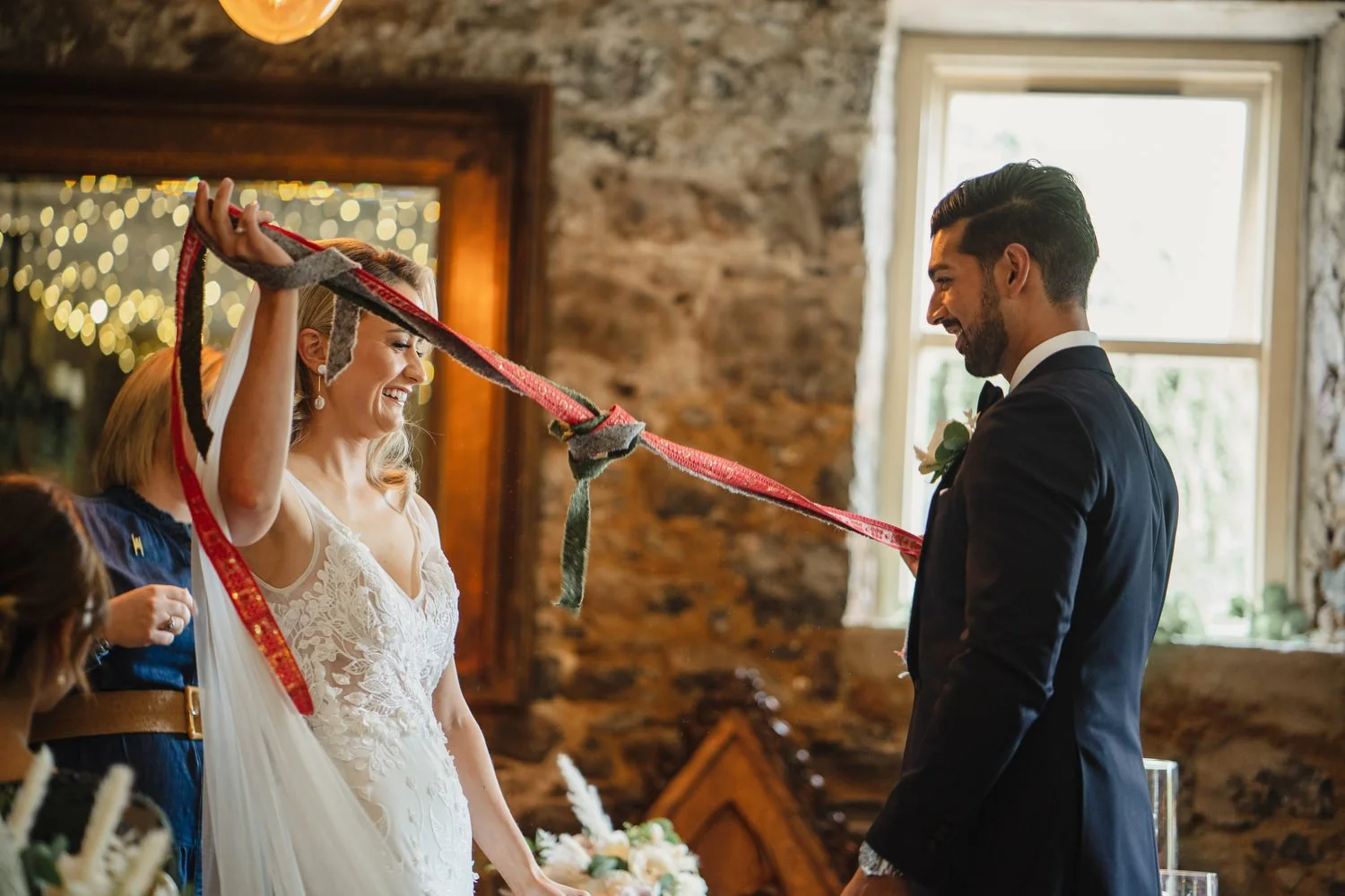 Emma Rose and Ambrish’s beautiful Humanist wedding at the Galgorm resort and Spa in Ballymena.   