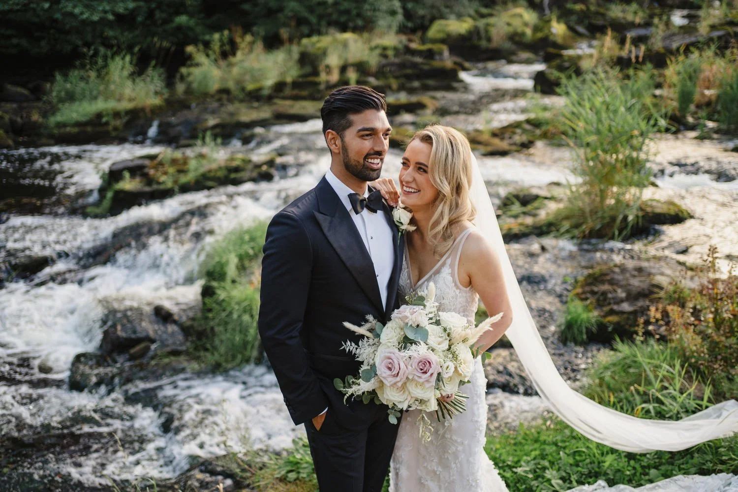  Emma Rose and Ambrish’s beautiful Humanist wedding at the Galgorm resort and Spa in Ballymena.   