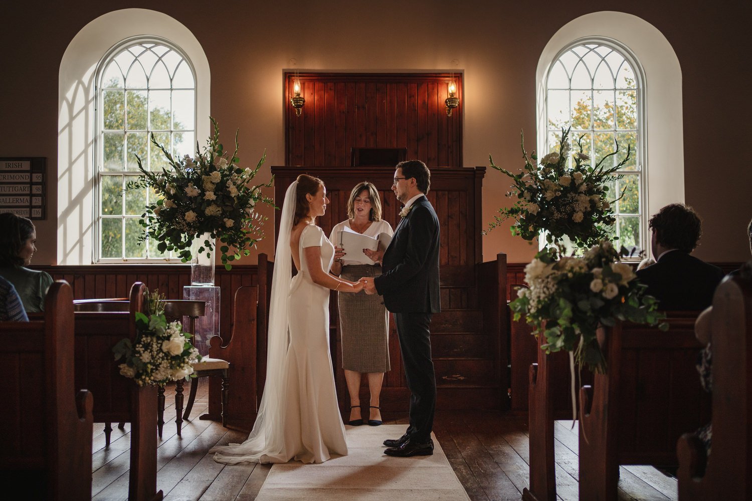  Anna and JoshÕs gorgeous Autumn wedding in Omagh Meeting House at Cultra, with photos afterwards in the Ulster Folk and Transport Museum. The reception was in Cultra House with sparklers, sax and shenanigans! 