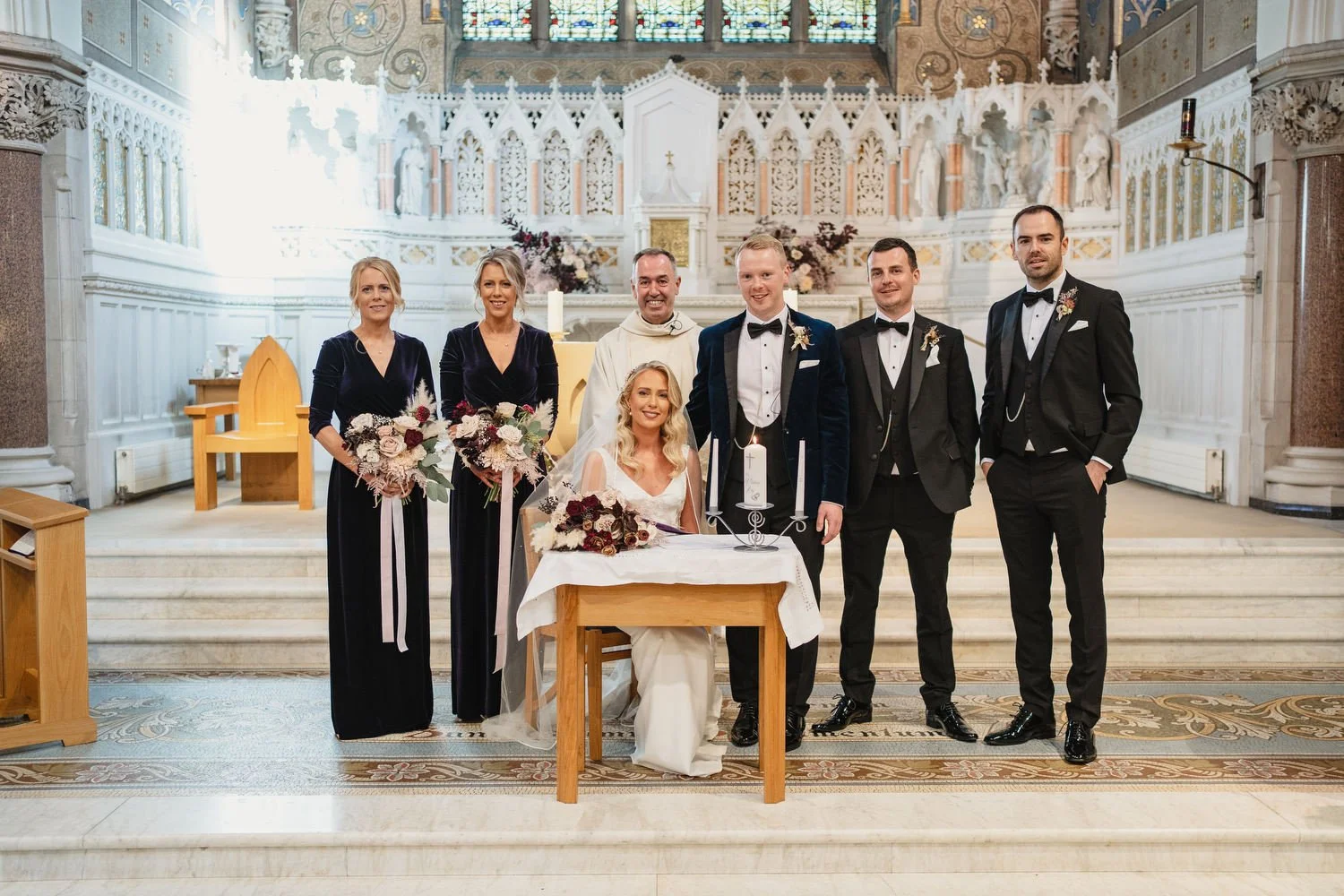  Claire and ChrisÕs gorgeous October wedding in the Carriage Rooms at Montalto estate.  The couple said their vows at the Good Shepherd Church in Belfast before travelling to Ballynahinch for their wedding reception in Montalto estate.  