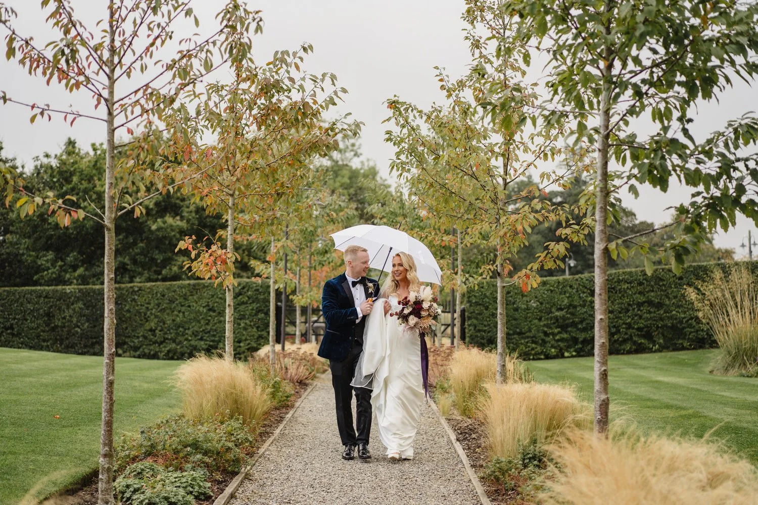  Claire and ChrisÕs gorgeous October wedding in the Carriage Rooms at Montalto estate.  The couple said their vows at the Good Shepherd Church in Belfast before travelling to Ballynahinch for their wedding reception in Montalto estate.  
