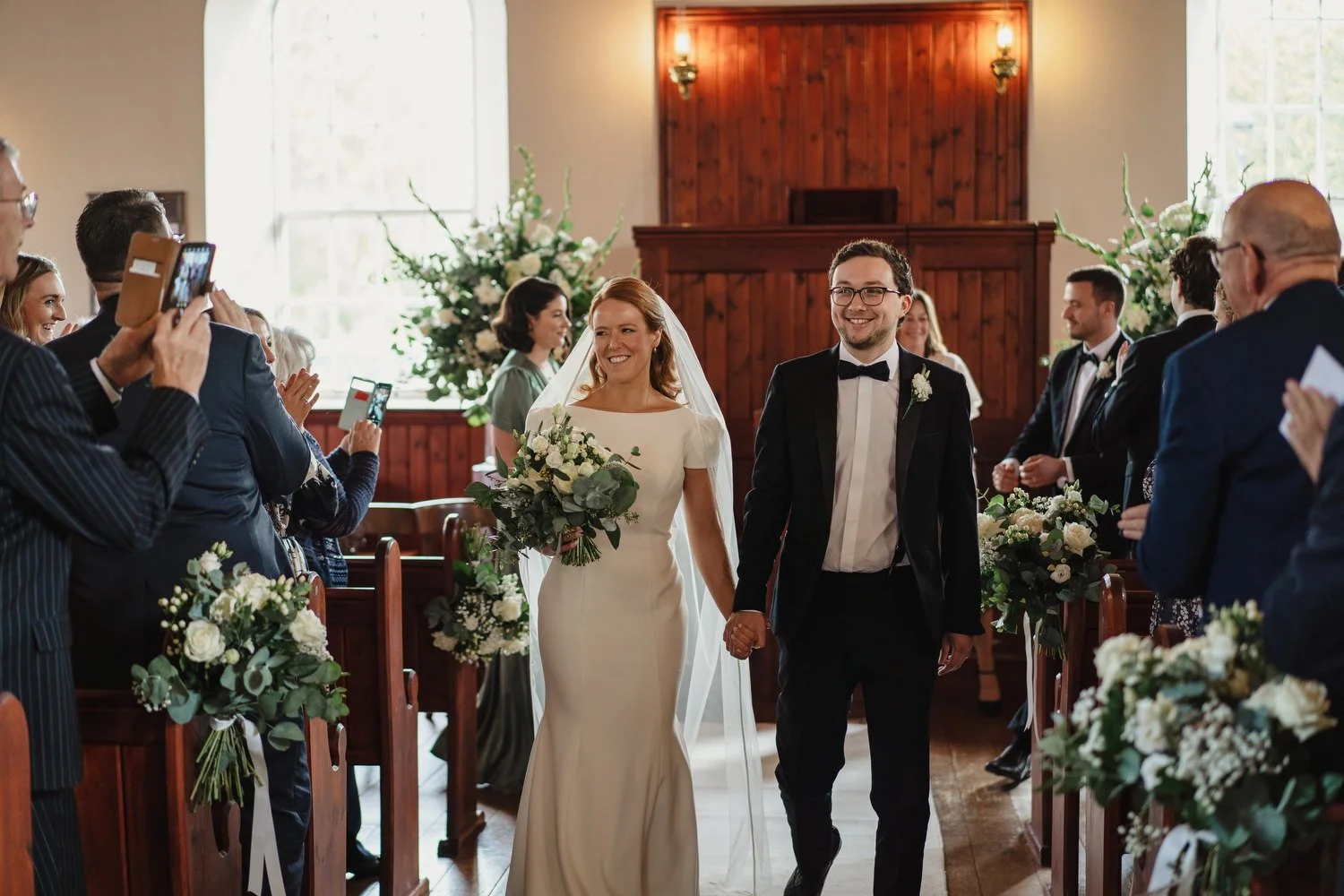  Anna and Josh’s gorgeous Autumn wedding in Omagh Meeting House at Cultra, with photos afterwards in the Ulster Folk and Transport Museum. The reception was in Cultra House with sparklers, sax and shenanigans! 