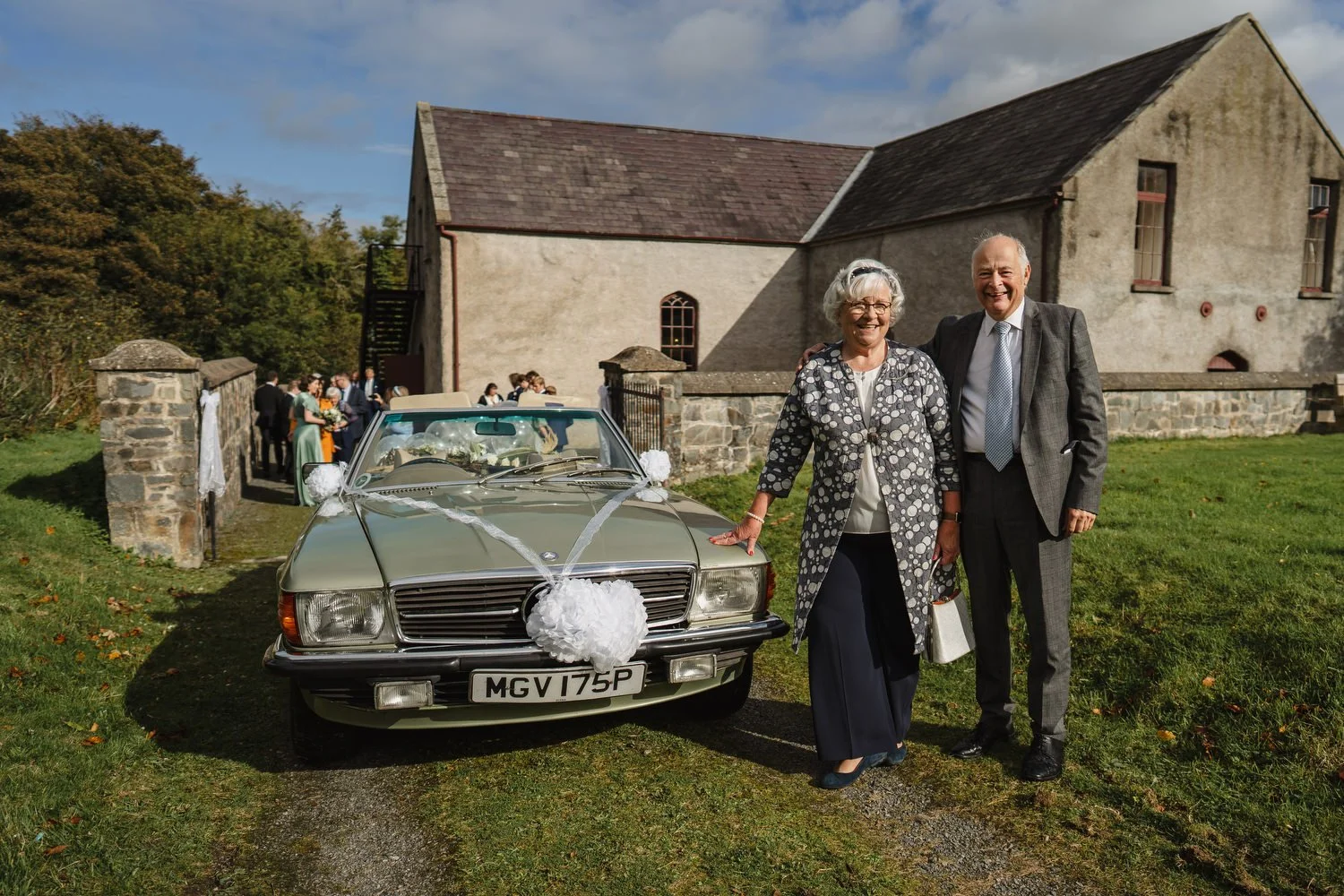  Anna and Josh’s gorgeous Autumn wedding in Omagh Meeting House at Cultra, with photos afterwards in the Ulster Folk and Transport Museum. The reception was in Cultra House with sparklers, sax and shenanigans! 