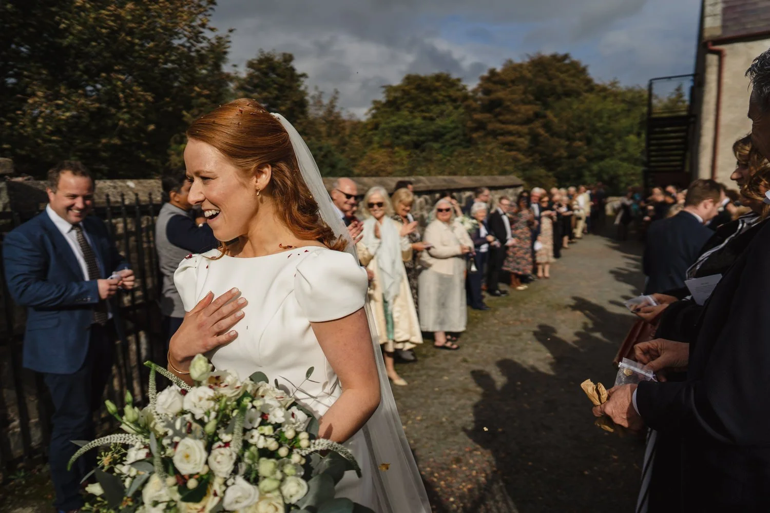  Anna and Josh’s gorgeous Autumn wedding in Omagh Meeting House at Cultra, with photos afterwards in the Ulster Folk and Transport Museum. The reception was in Cultra House with sparklers, sax and shenanigans! 