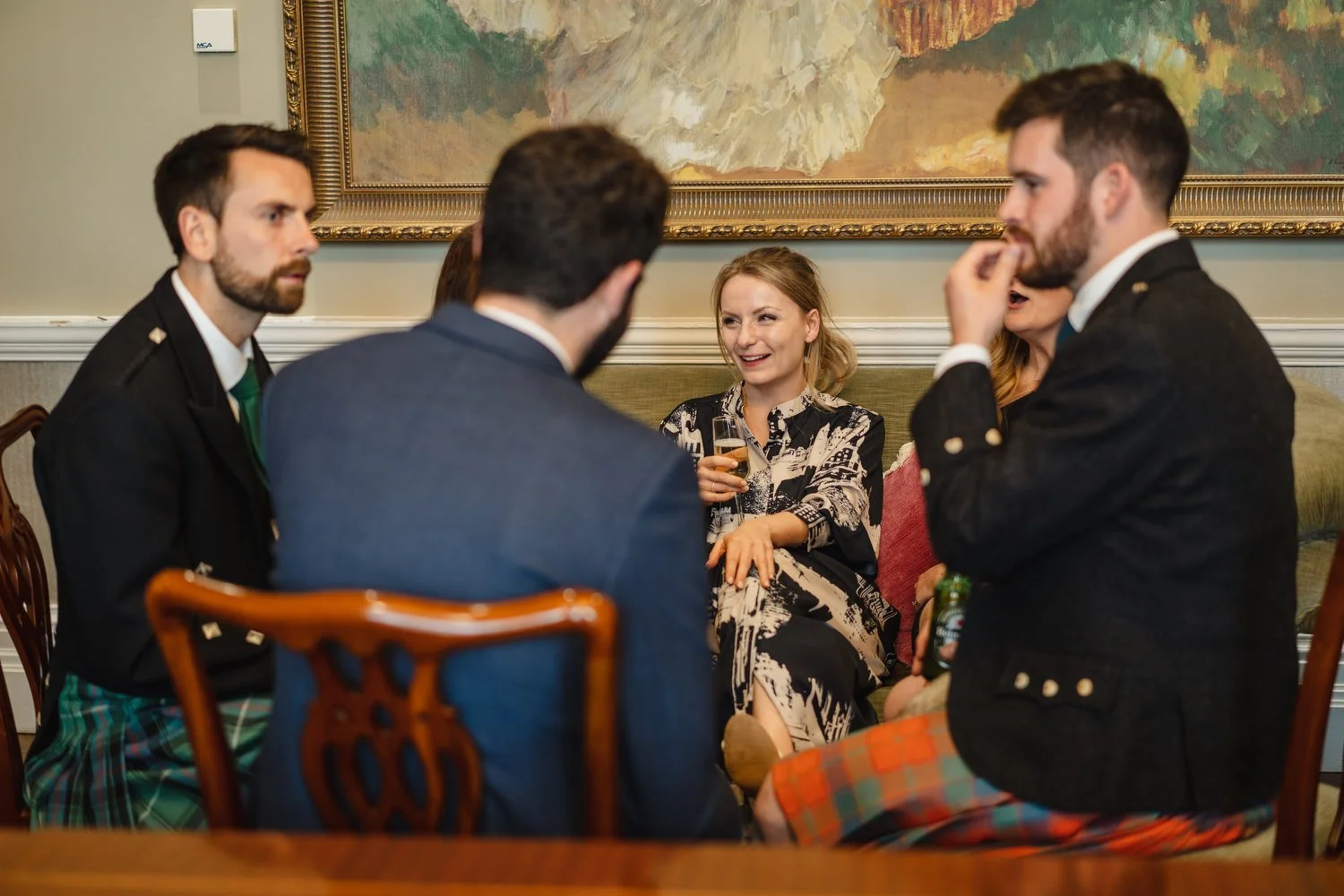  Anna and Josh’s gorgeous Autumn wedding in Omagh Meeting House at Cultra, with photos afterwards in the Ulster Folk and Transport Museum. The reception was in Cultra House with sparklers, sax and shenanigans! 