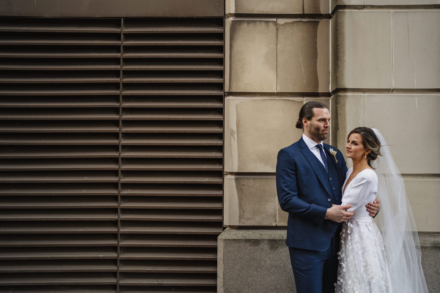  Laura and Matthews wedding in the Muddler’s Club restaurant in Belfast’s Cathedral Quarter. The couple got ready in the Hilton hotel before heading to St.Malachy’s church for their ceremony. Afterwards, we took photos around Cathedral Quarter before