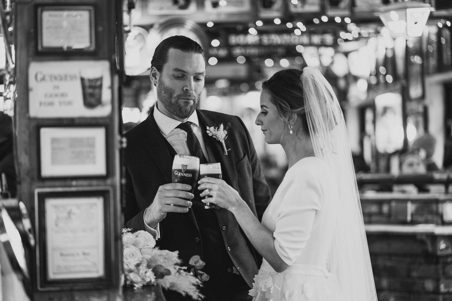  Laura and Matthews wedding in the Muddler’s Club restaurant in Belfast’s Cathedral Quarter. The couple got ready in the Hilton hotel before heading to St.Malachy’s church for their ceremony. Afterwards, we took photos around Cathedral Quarter before